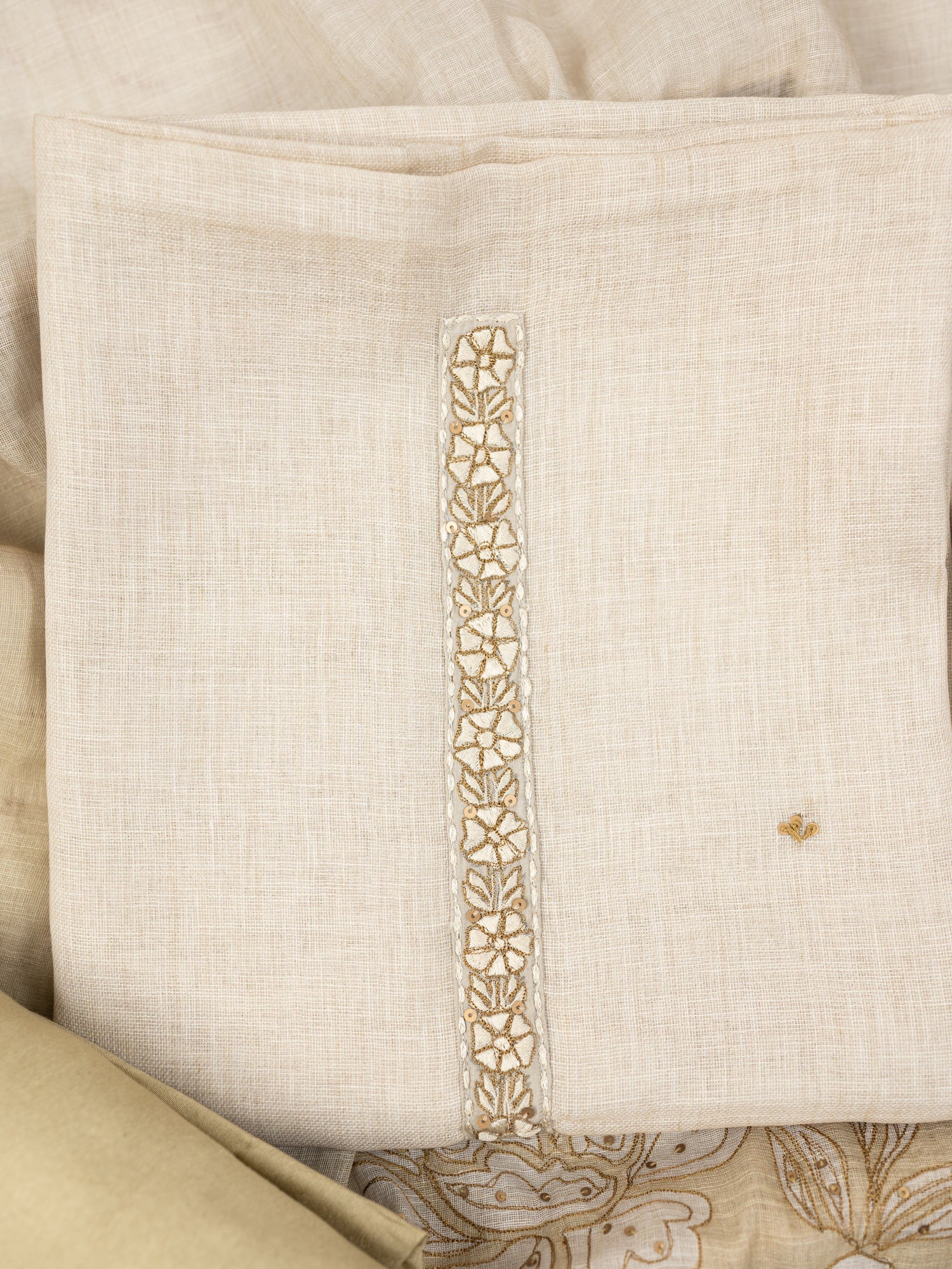TAABIR-Unstitched Linen Tissue Suit Set (Copy)