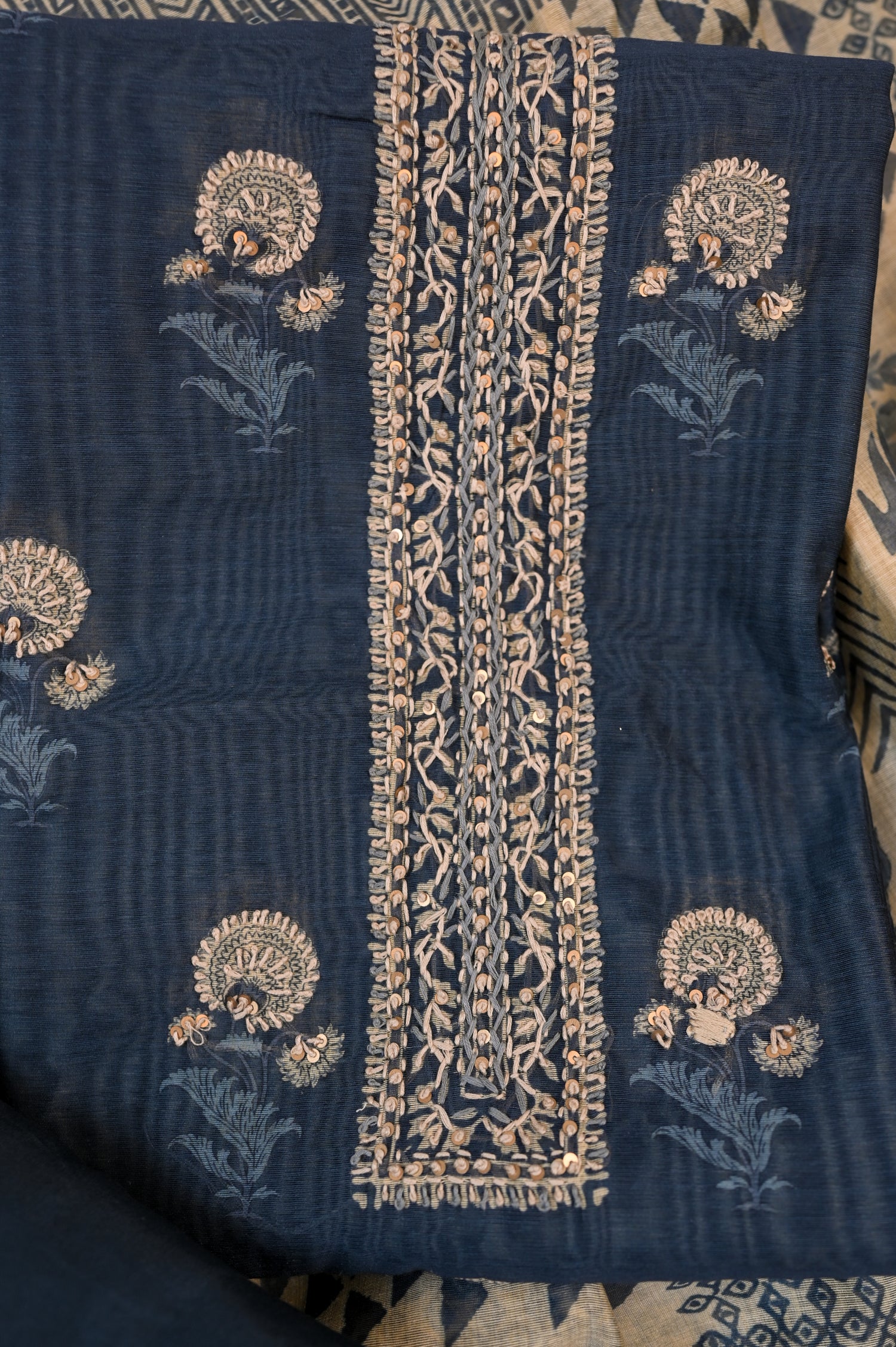 VANYA-Unstitched Linen Tissue Suit Set