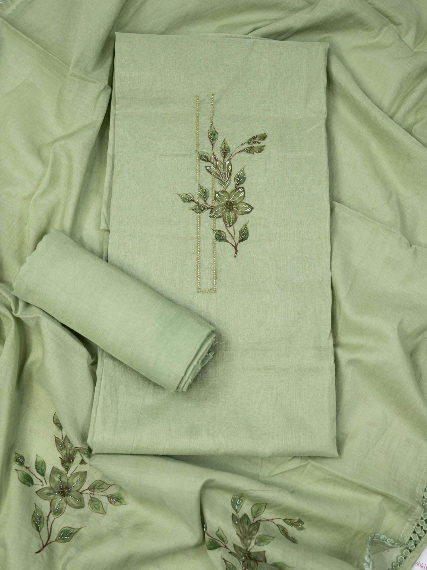 RANJHA-Unstitched Mul-Chanderi Suit Set