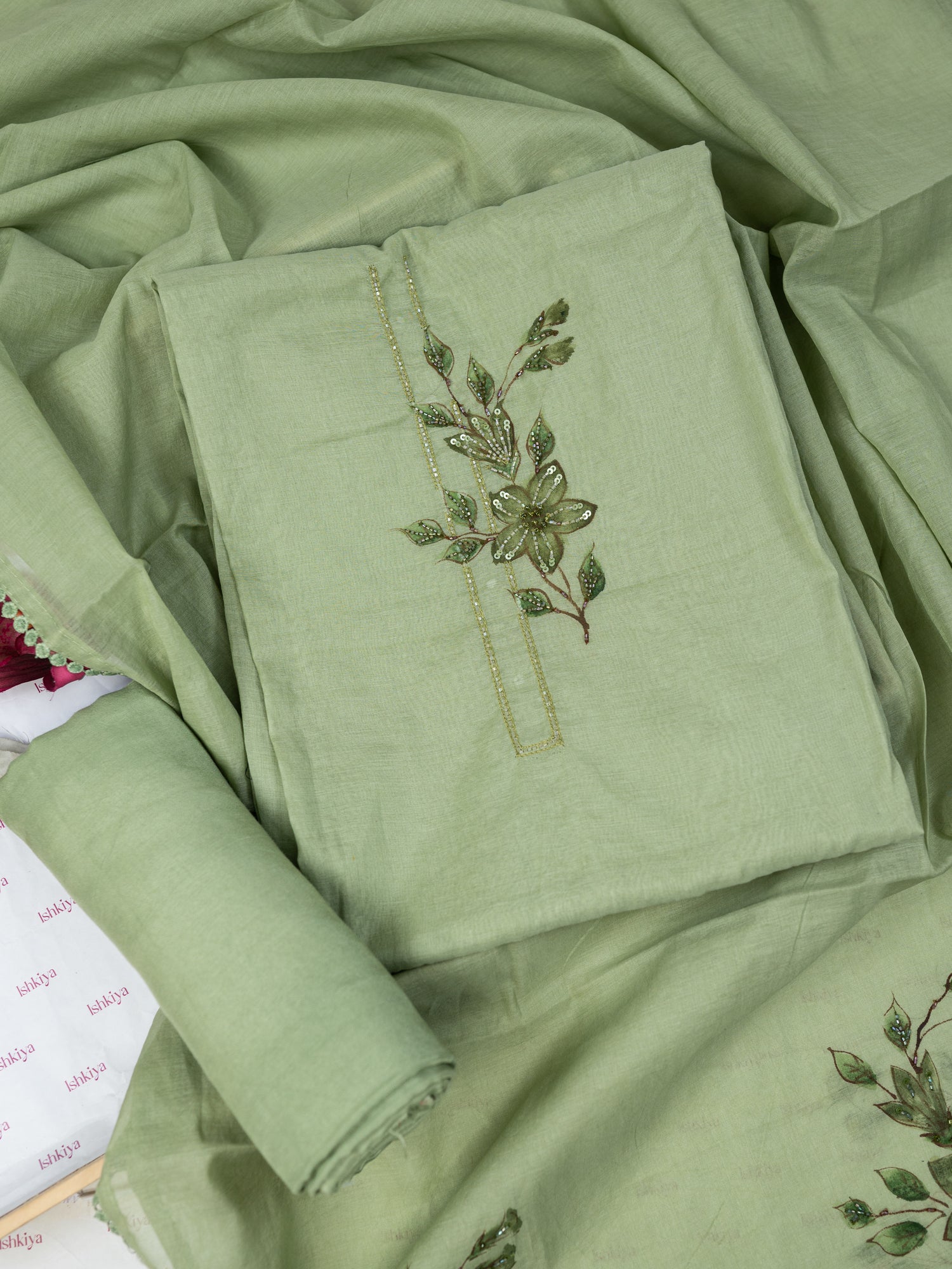RANJHA-Unstitched Mul-Chanderi Suit Set