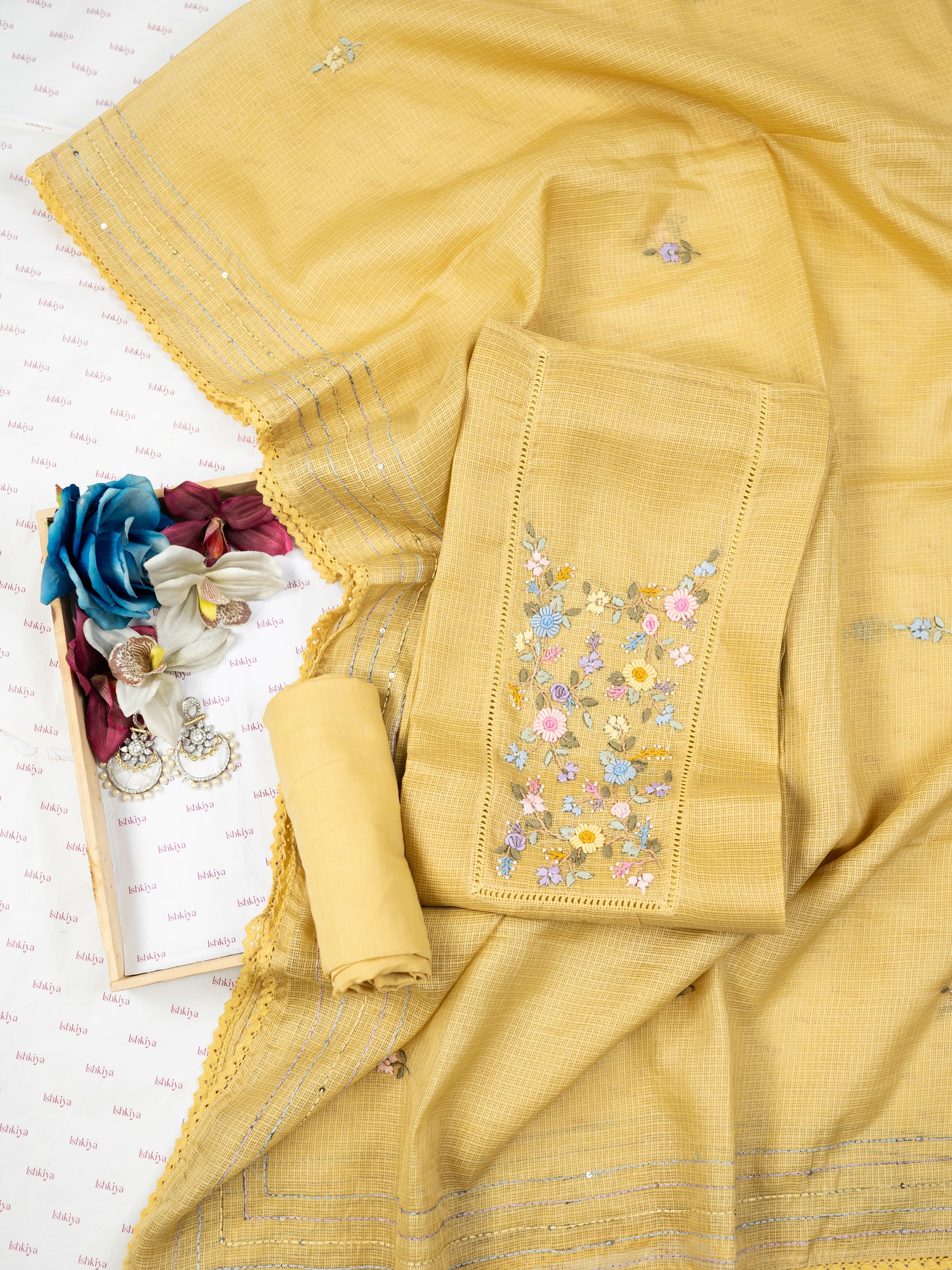 AYRA-Unstitched Kota Suit Set