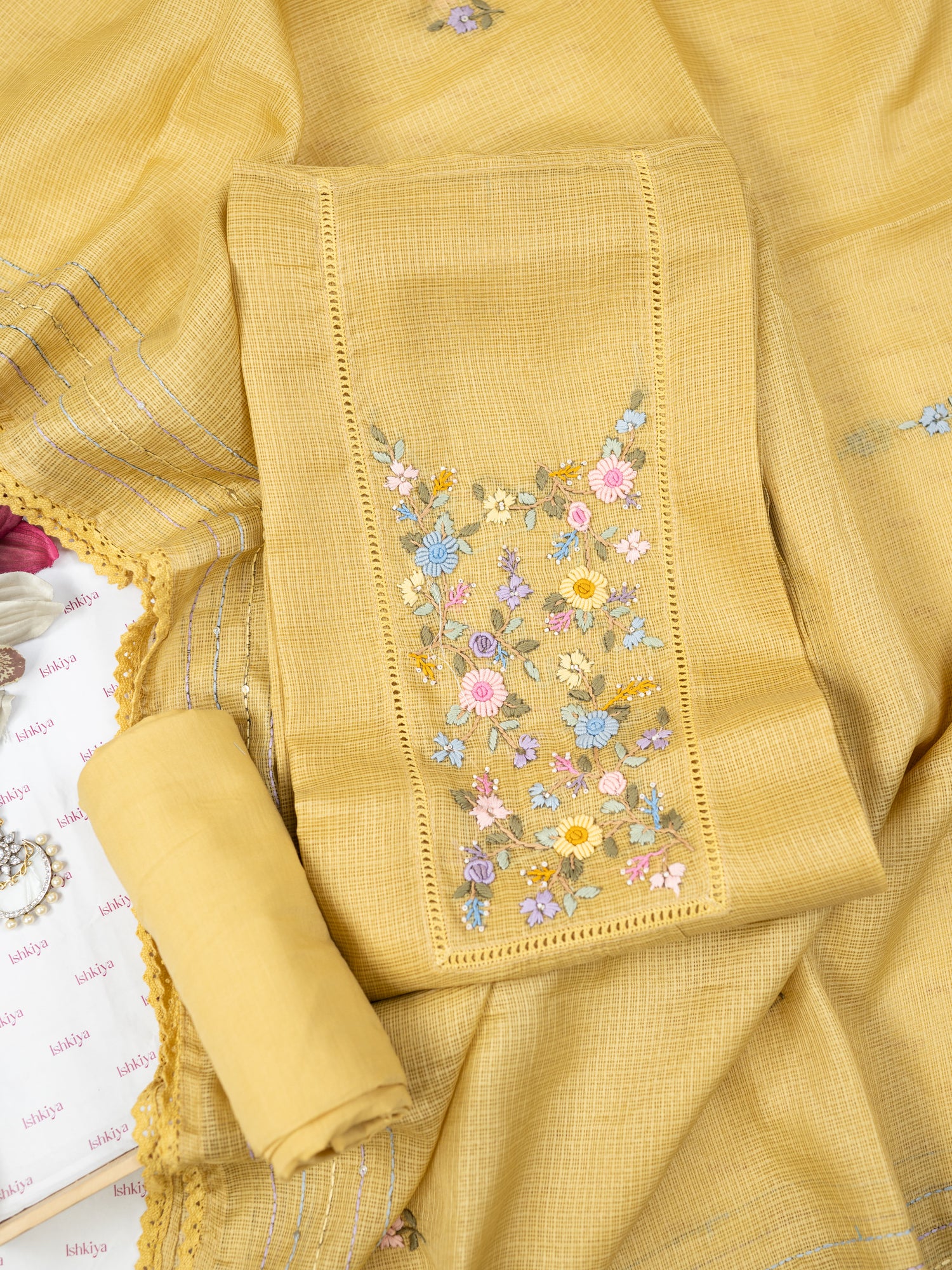 AYRA-Unstitched Kota Suit Set