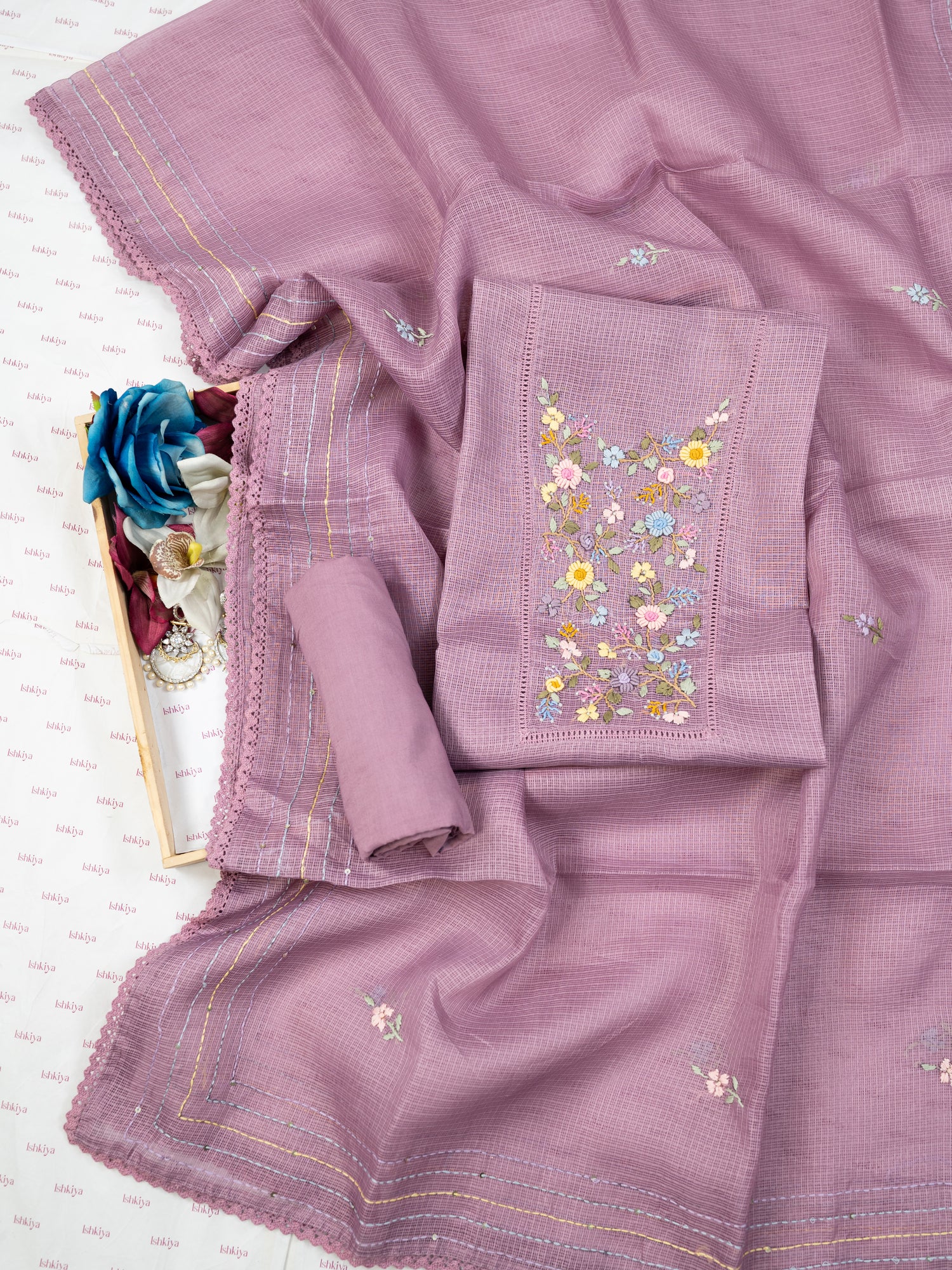 AYRA-Unstitched Kota Suit Set
