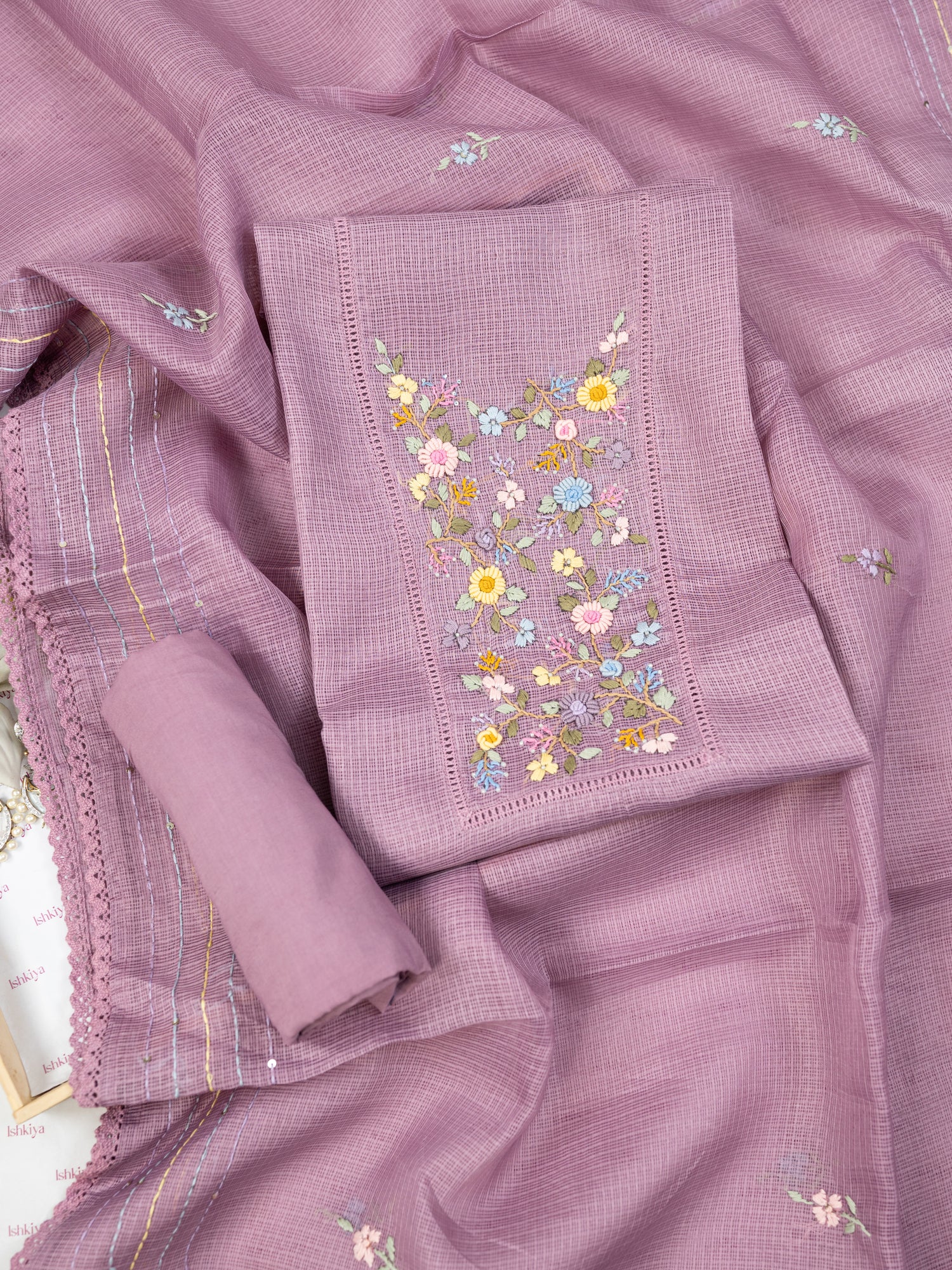 AYRA-Unstitched Kota Suit Set