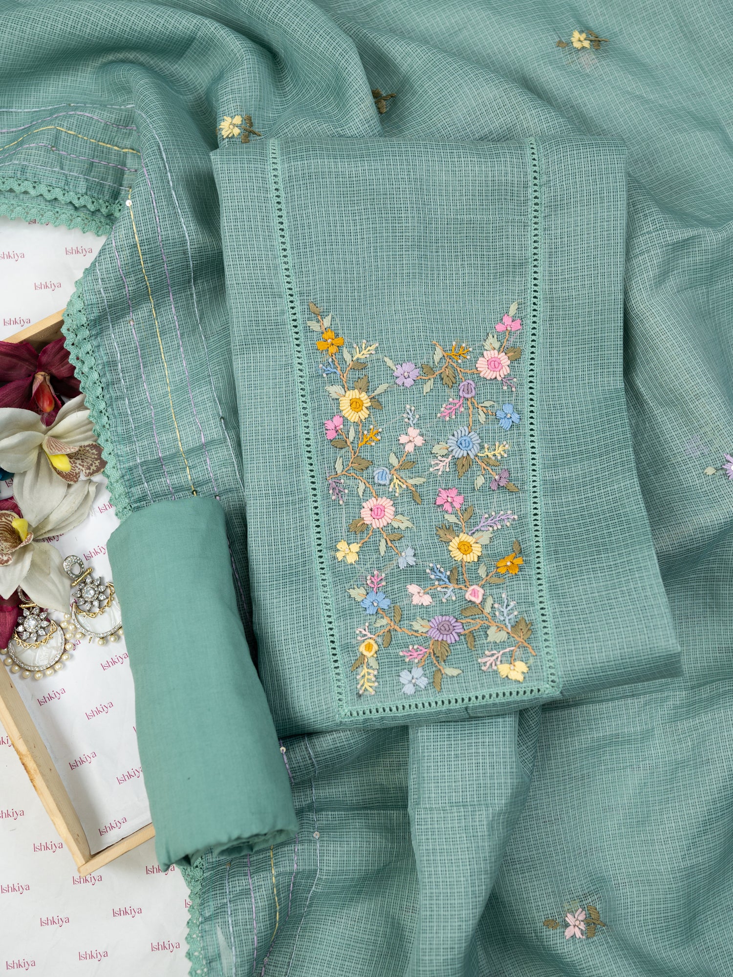 AYRA-Unstitched Kota Suit Set