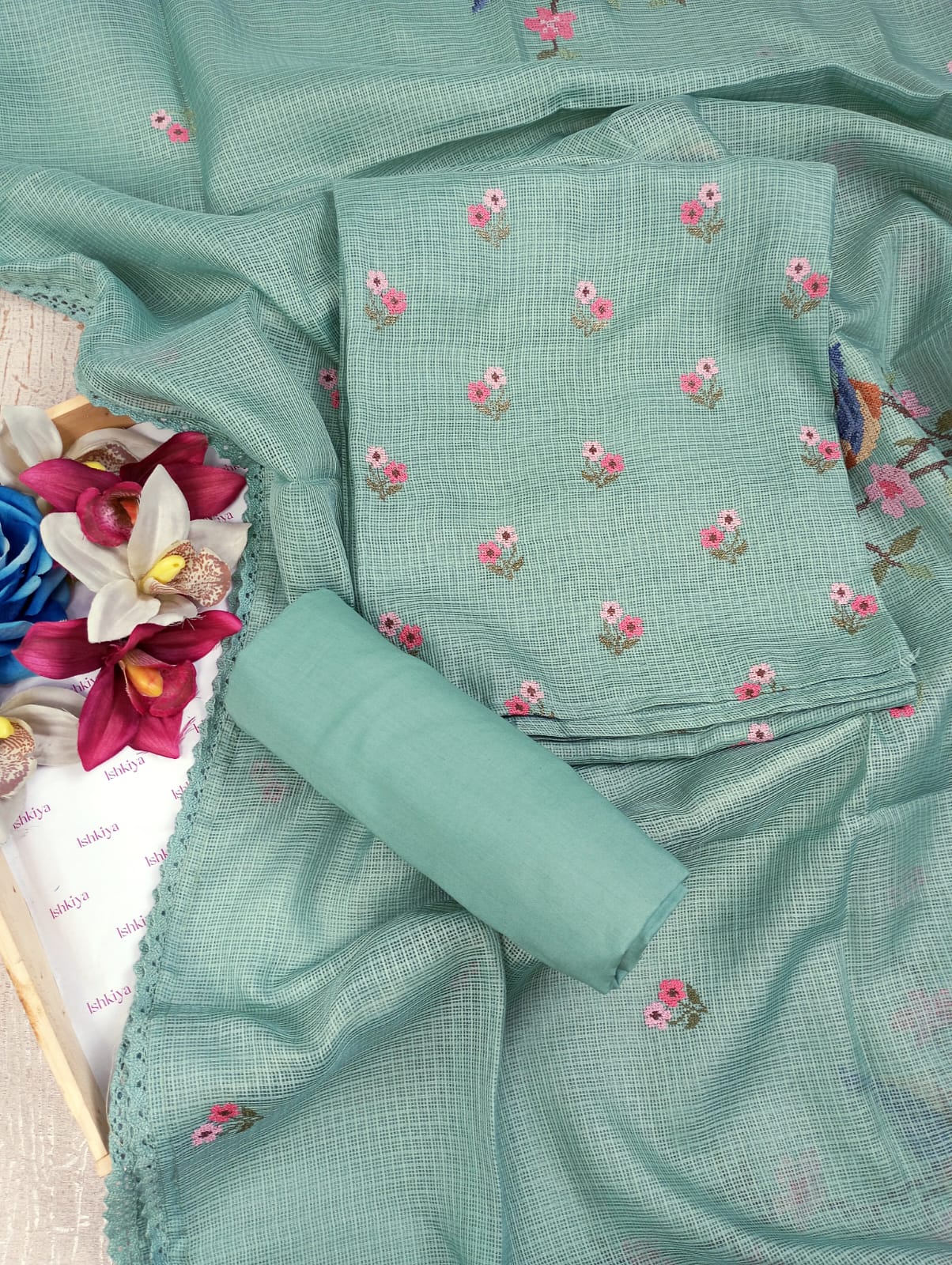 NIHAAR-Unstitched Kota Suit Set