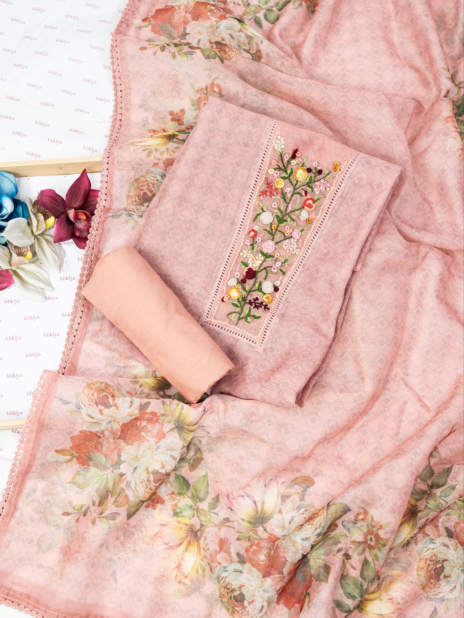 GEET-Unstitched Kota Suit Set