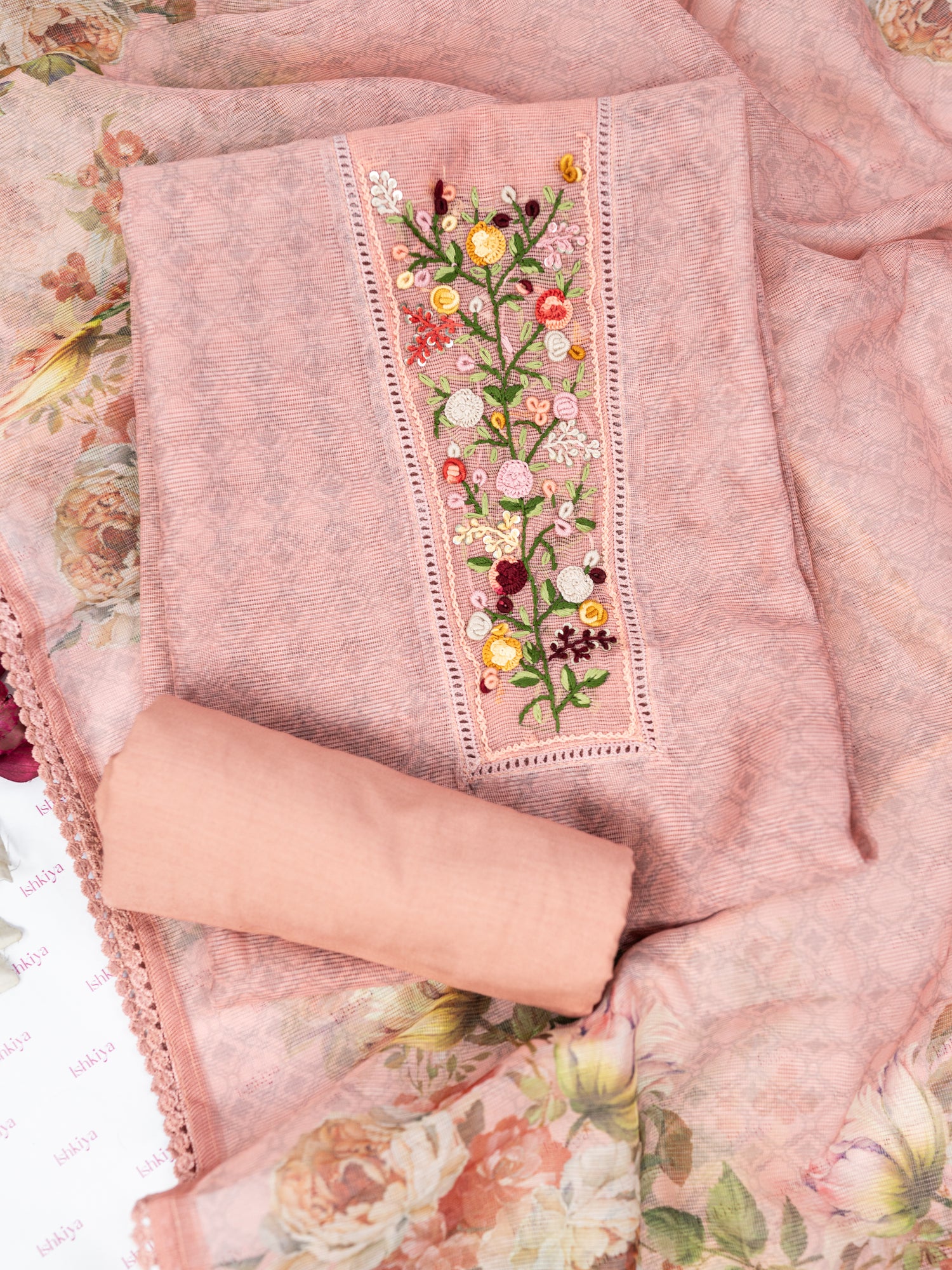 GEET-Unstitched Kota Suit Set