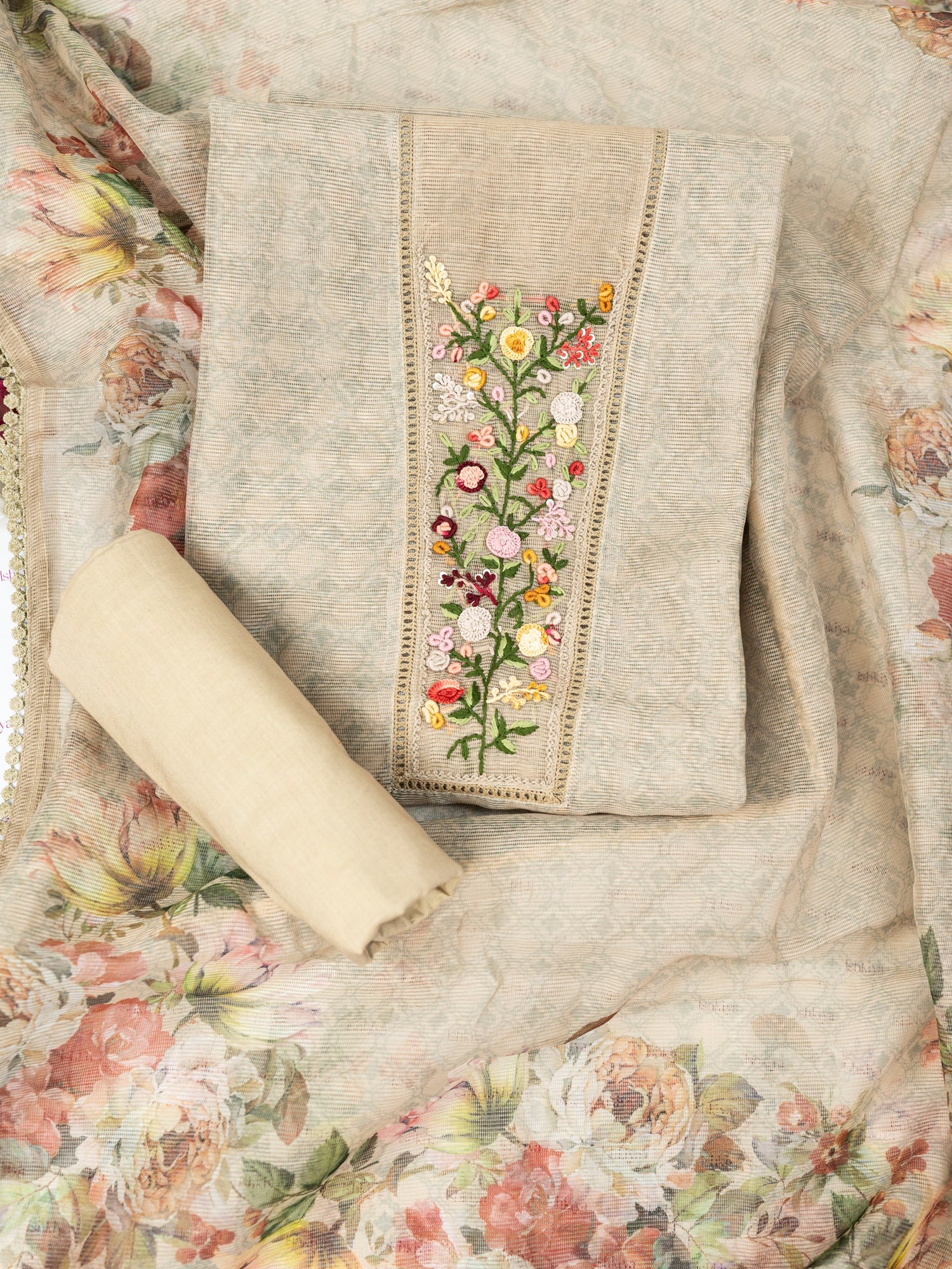 GEET-Unstitched Kota Suit Set