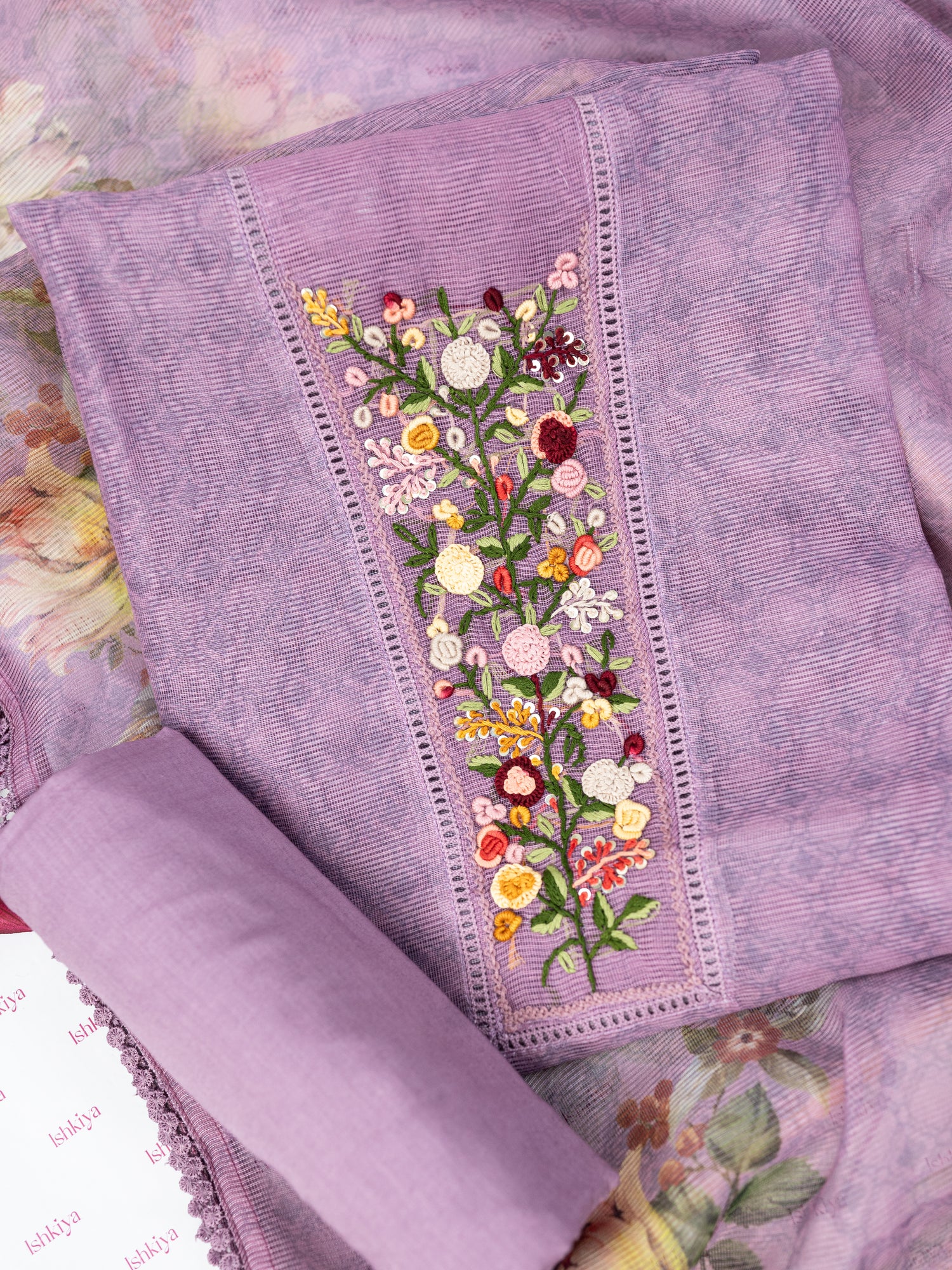 GEET-Unstitched Kota Suit Set