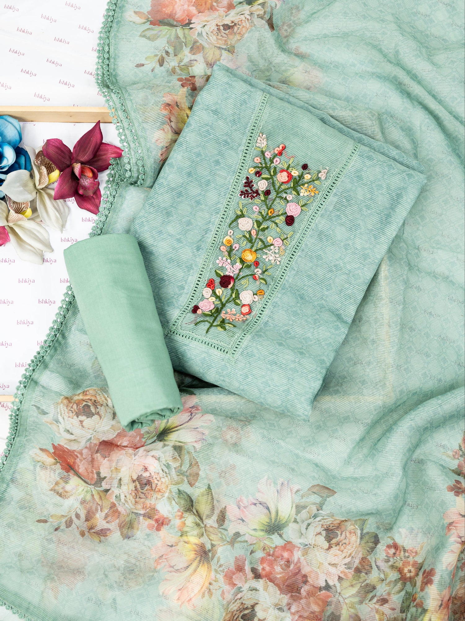 GEET-Unstitched Kota Suit Set