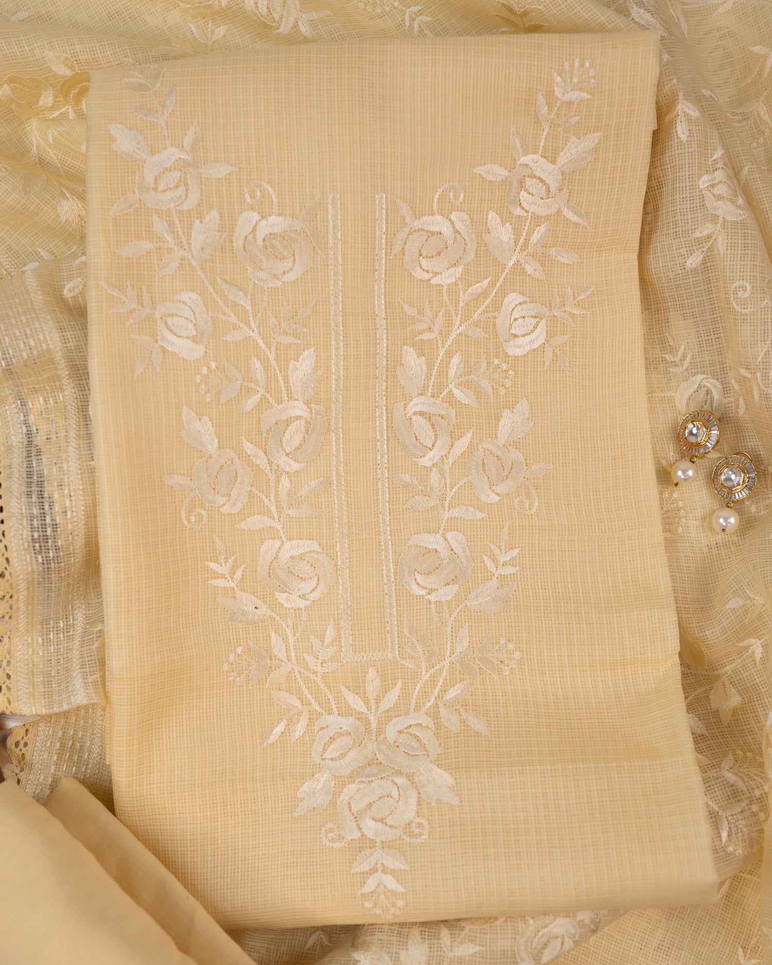 INARA-Unstitched Kota Suit Set