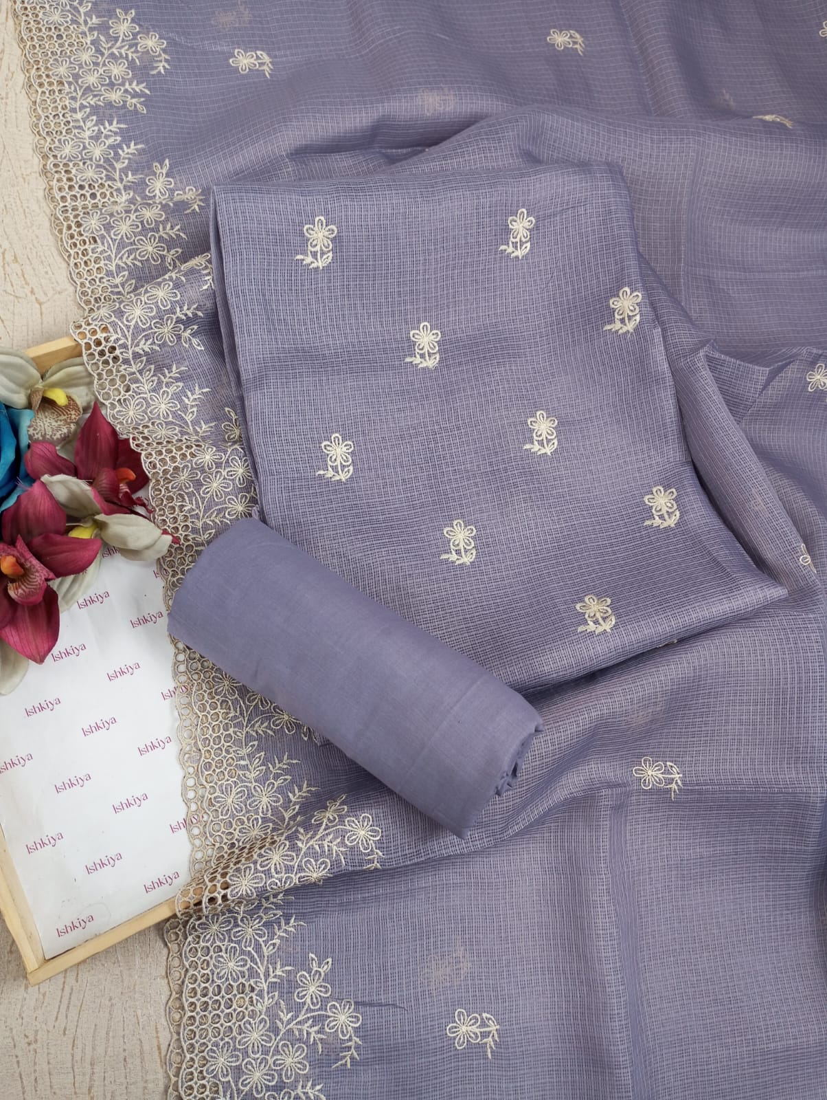 SAAZ-Unstitched Kota Suit Set