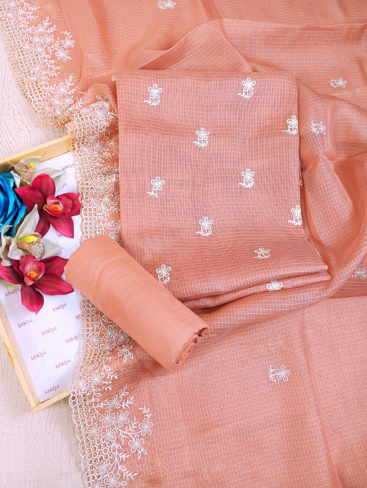 SAAZ-Unstitched Kota Suit Set