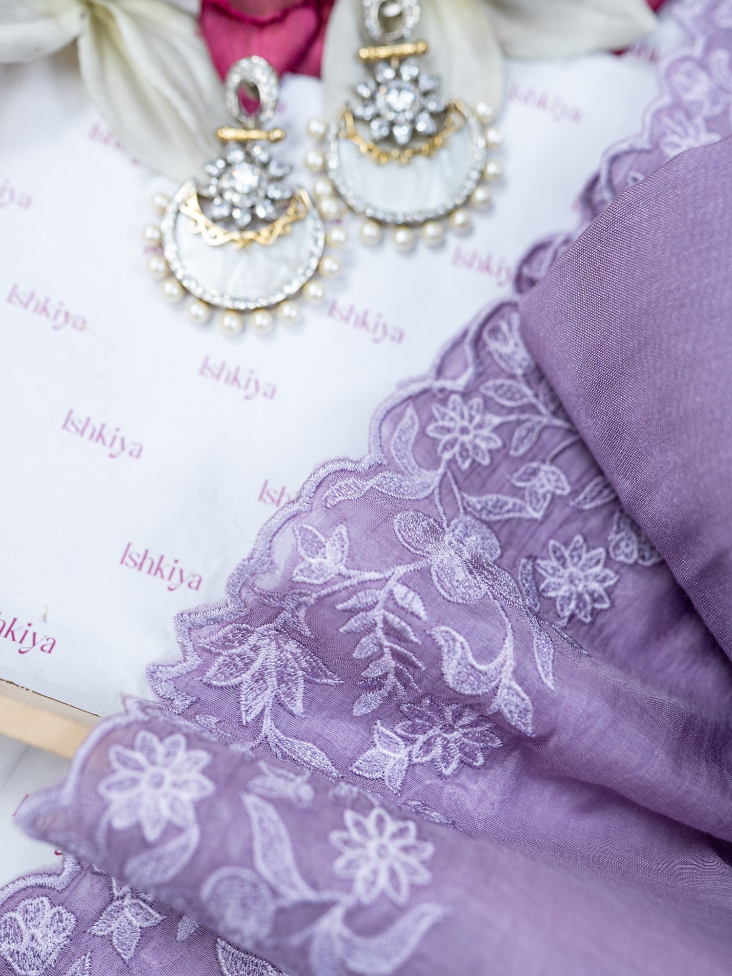 RUBAB-Unstitched Mul-Chanderi Suit Set