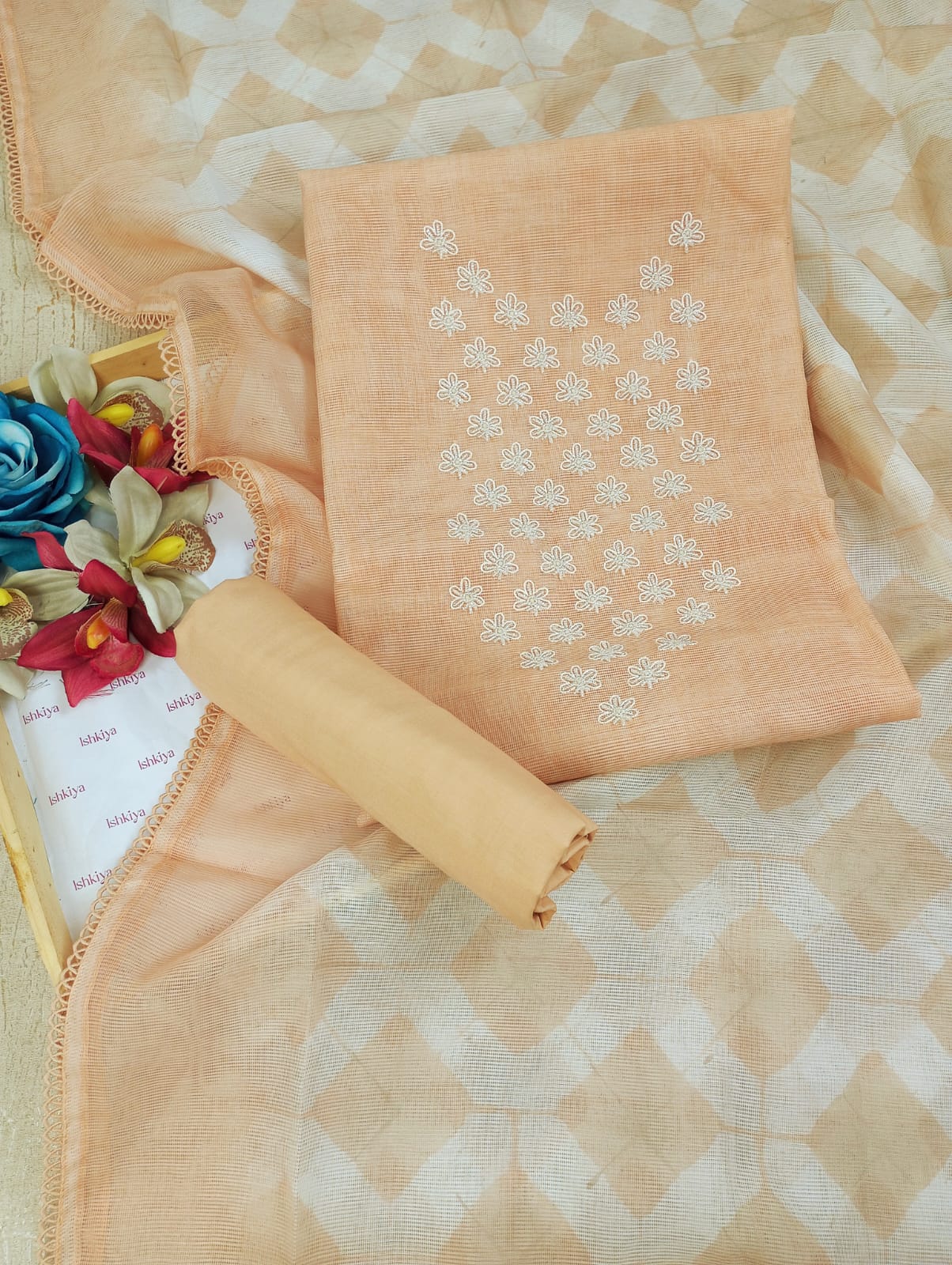 RANZISH-Unstitched Kota Suit Set
