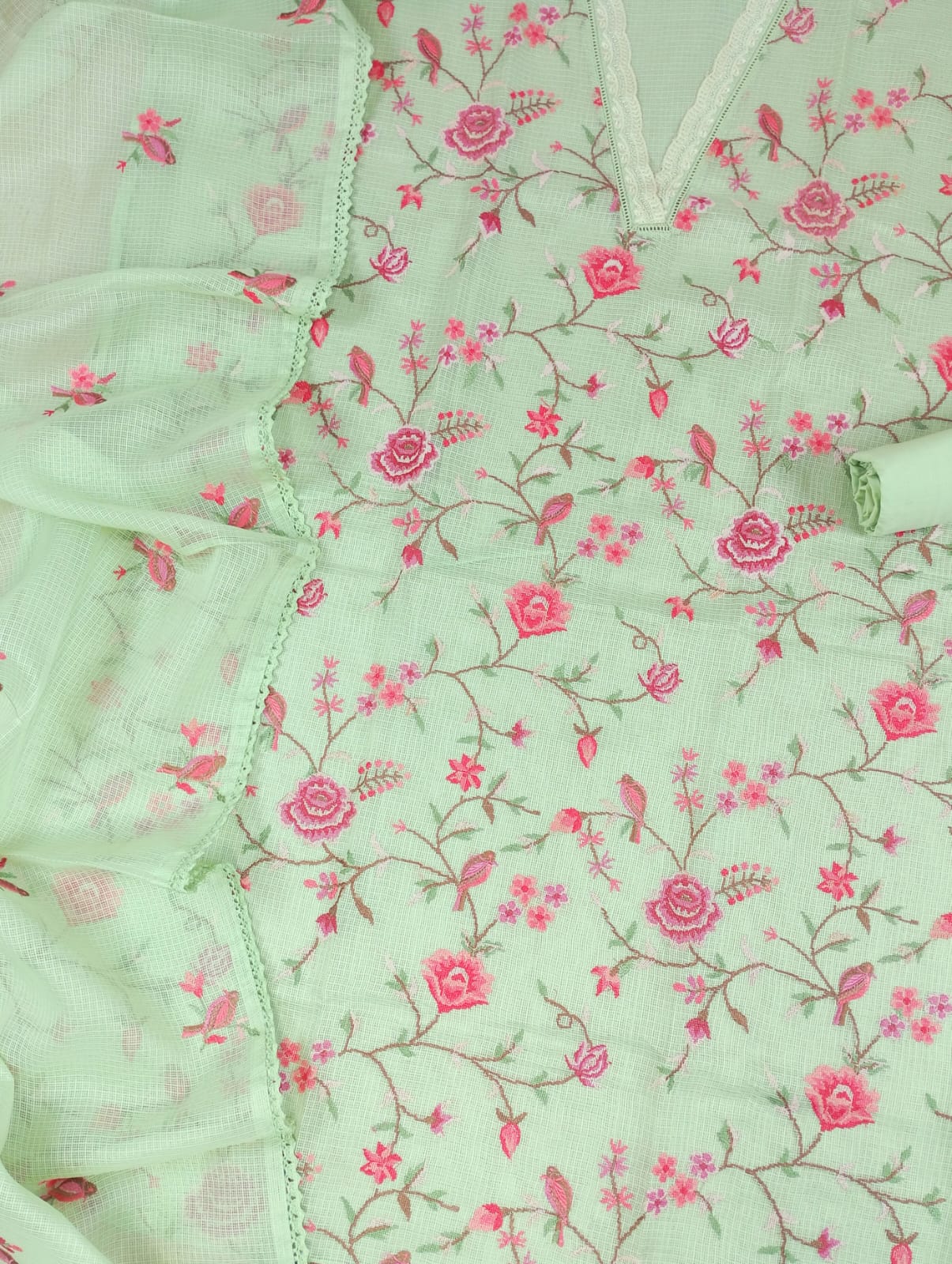 RAUNAQ-Unstitched Kota Suit Set