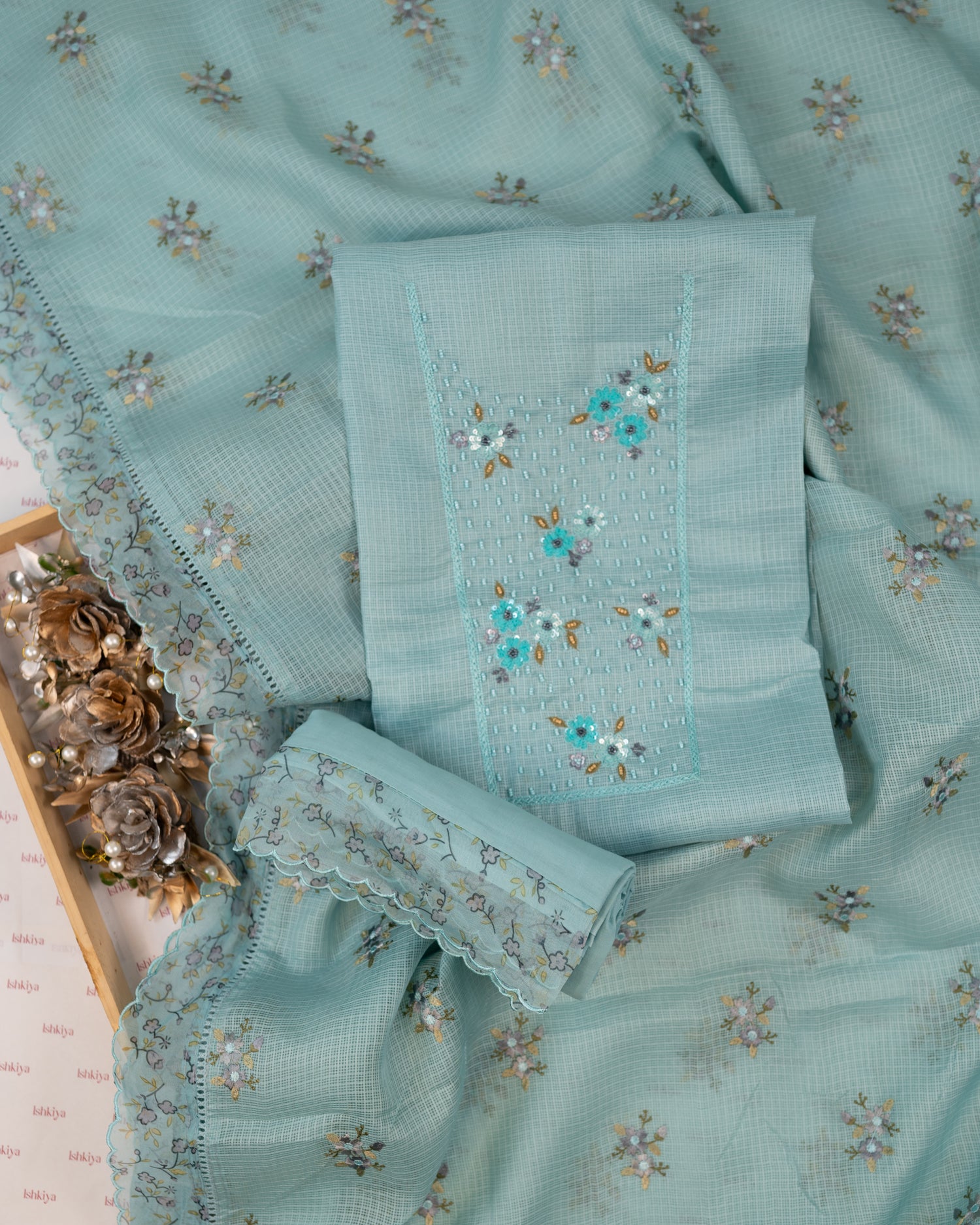 ZARNA-Unstitched Kota Suit Set