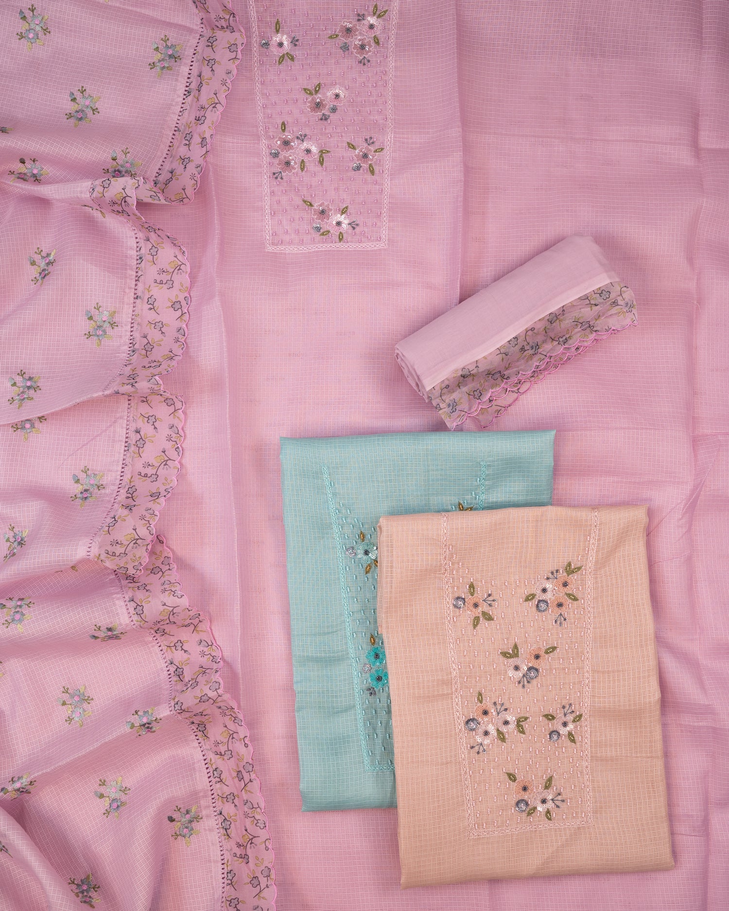 ZARNA-Unstitched Kota Suit Set
