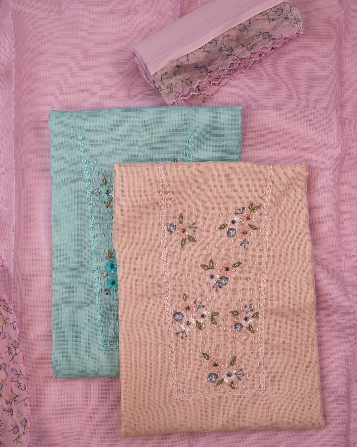 ZARNA-Unstitched Kota Suit Set