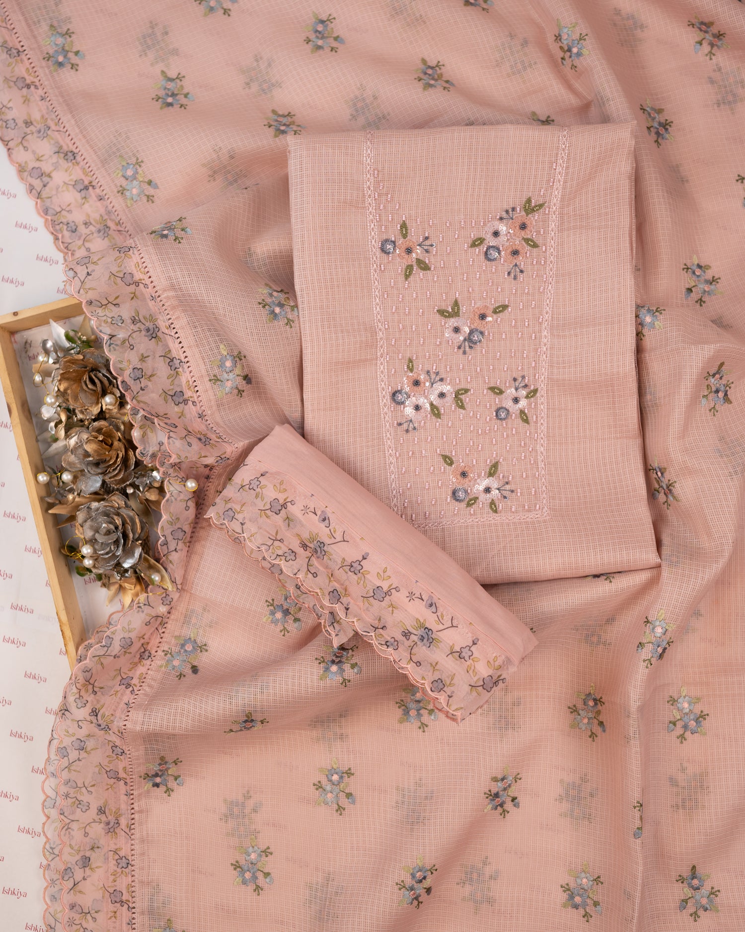 ZARNA-Unstitched Kota Suit Set