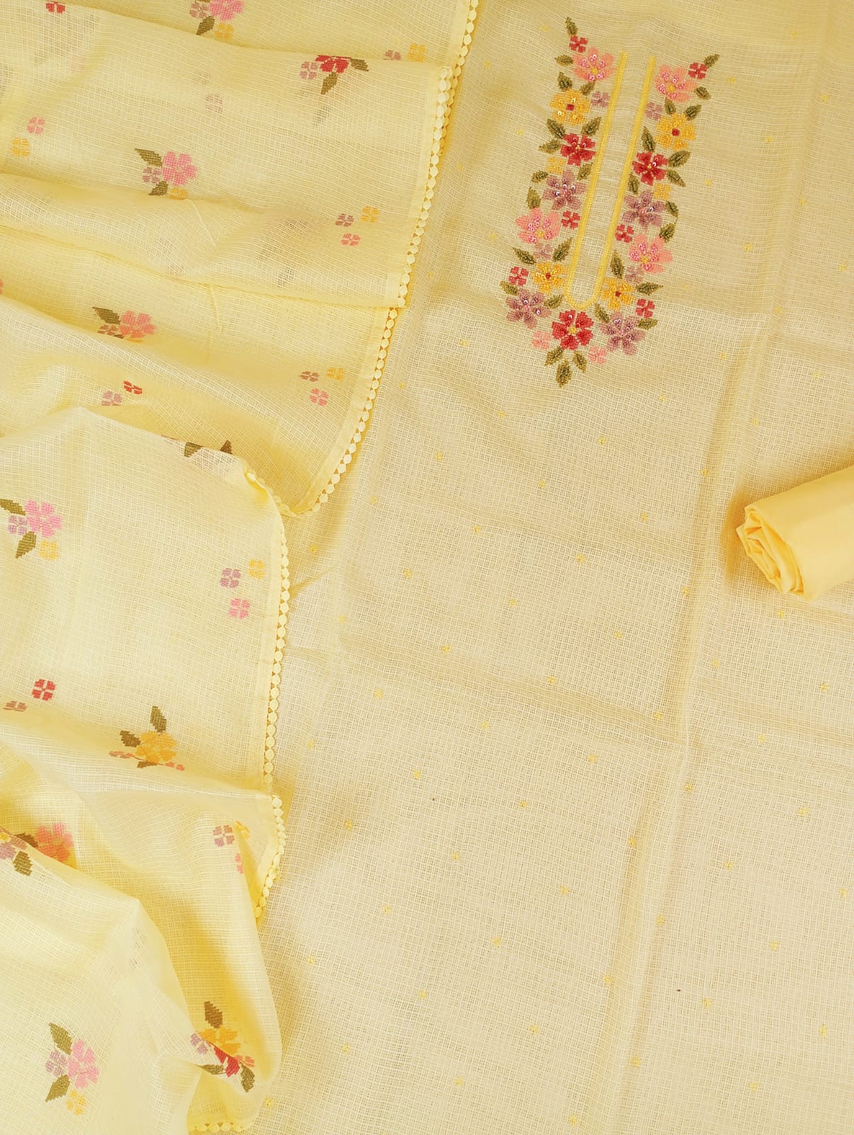 KHUSBOO-Unstitched Kota Suit Set