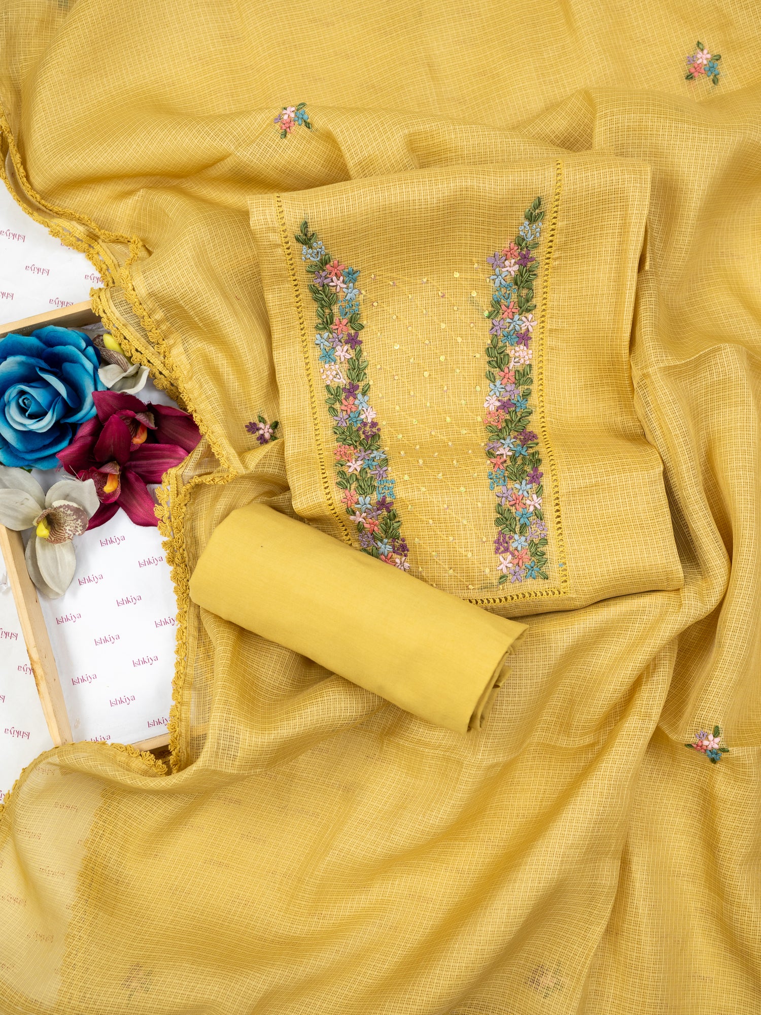 RIDA-Unstitched Kota Suit Set
