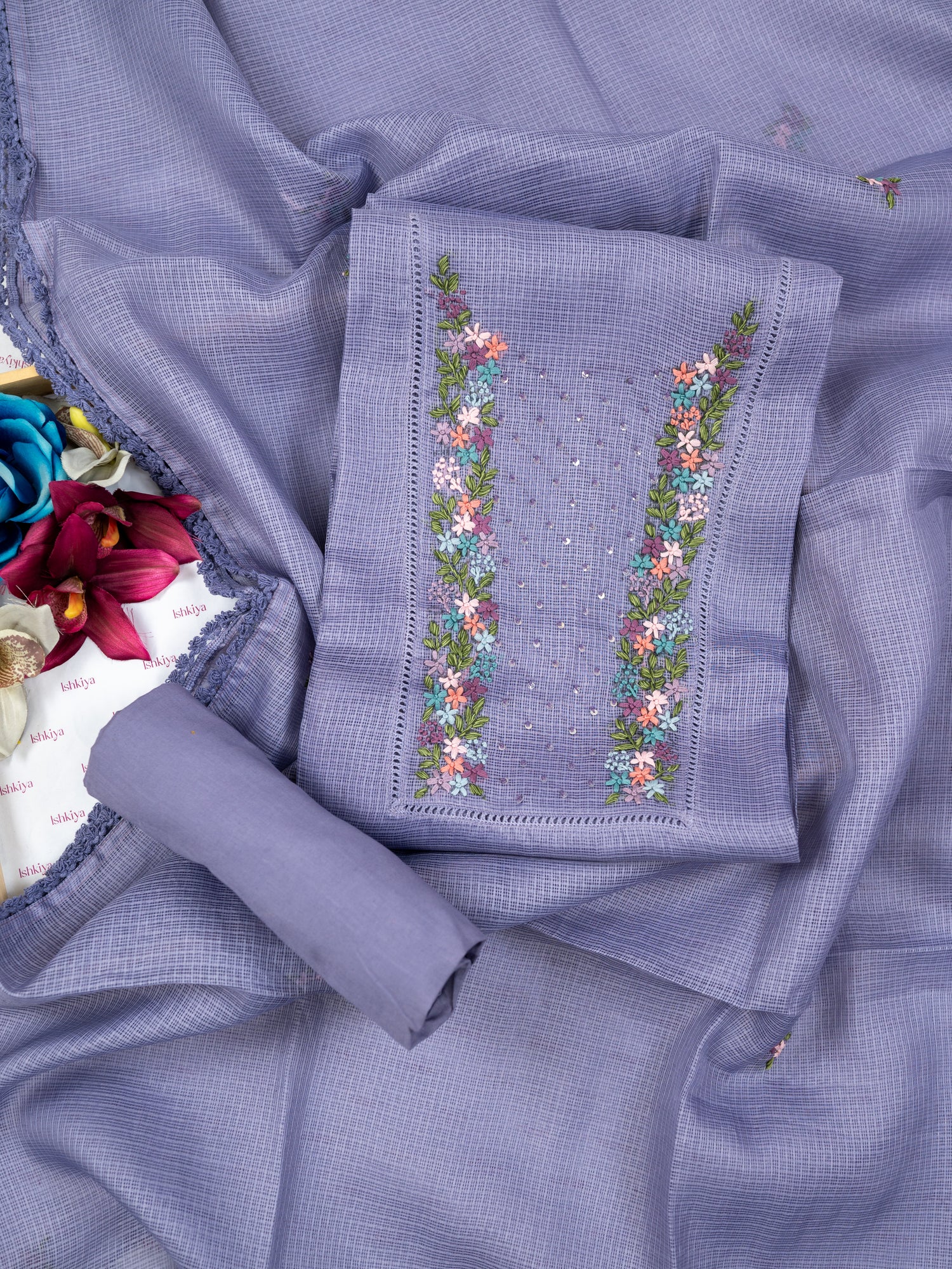 RIDA-Unstitched Kota Suit Set