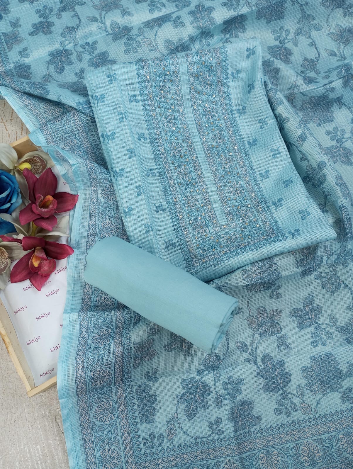 LEHAR-Unstitched Kota Suit Set