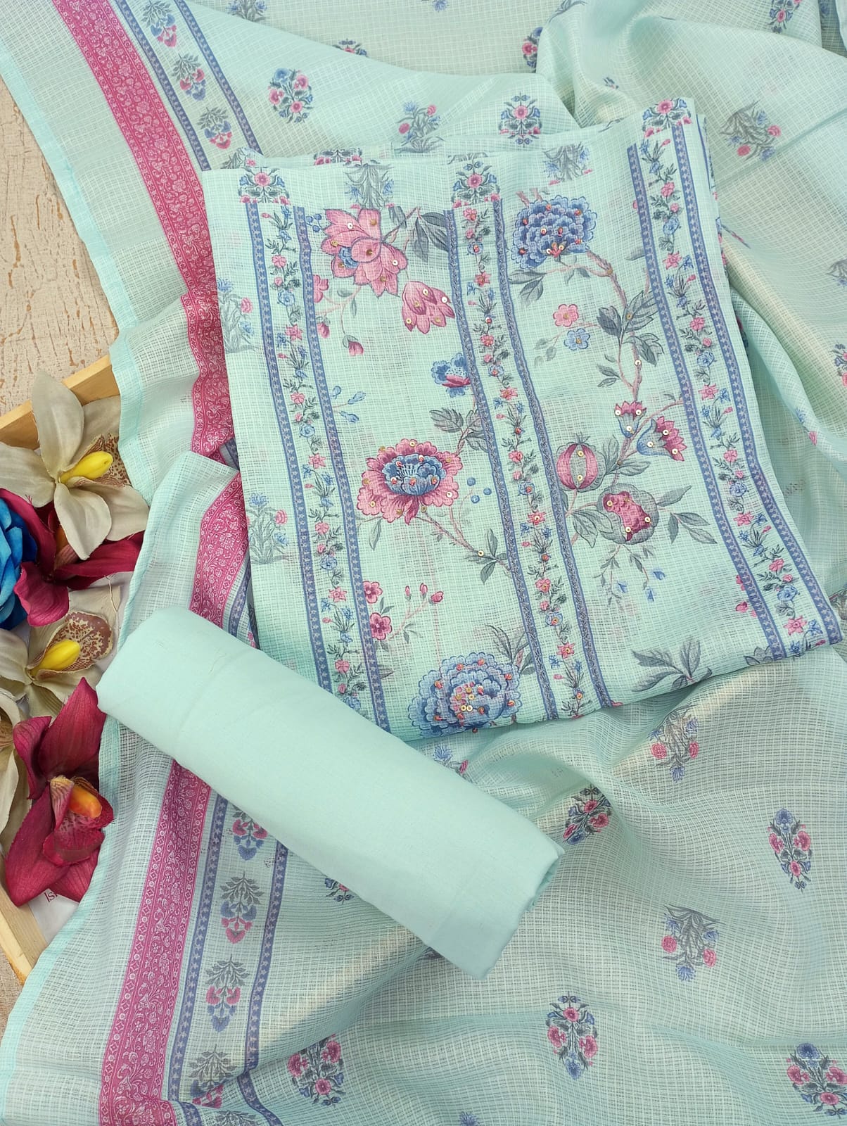GUL-O-GULZAR-Unstitched Kota Suit Set