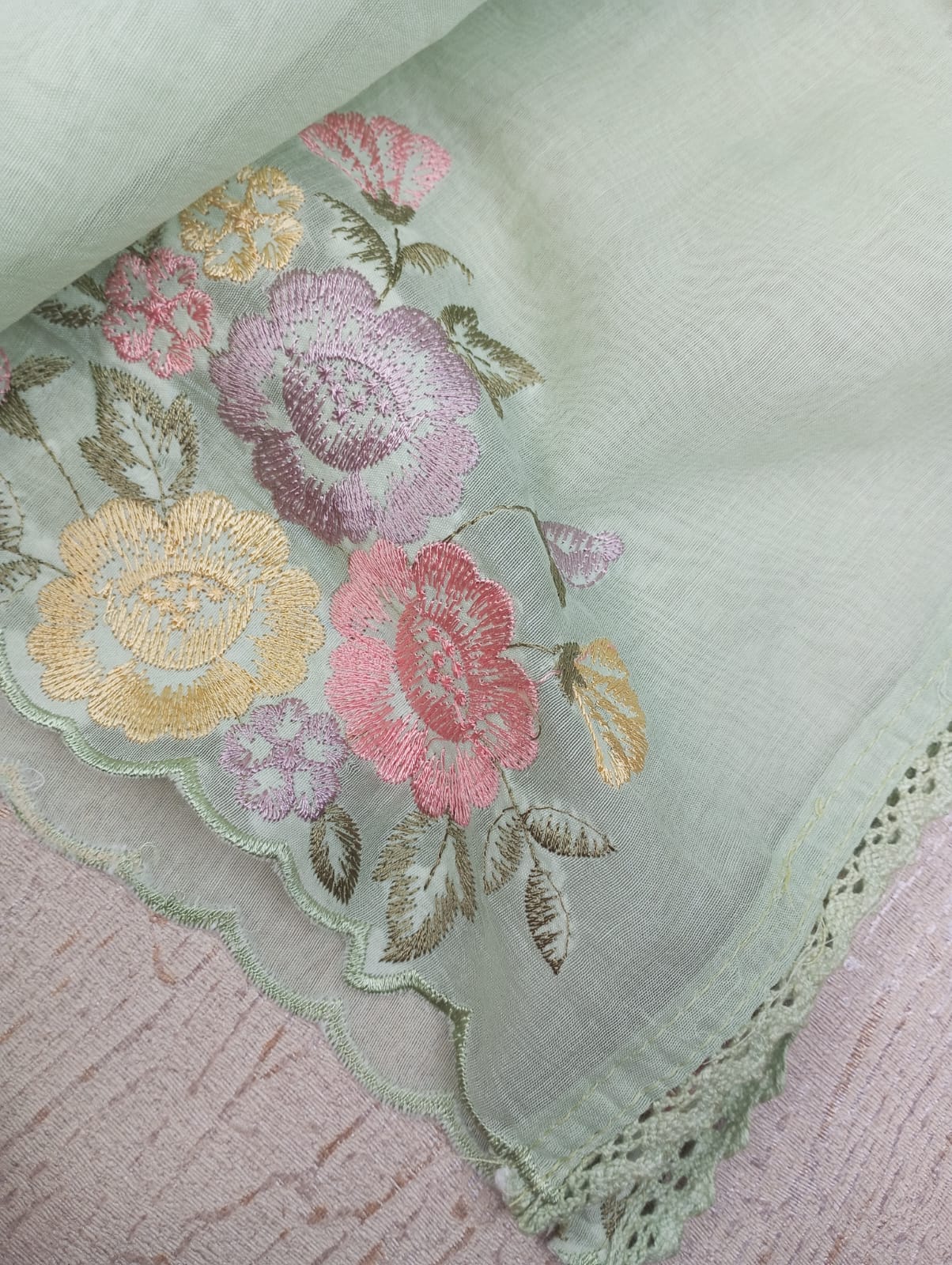 GULBAGH-Unstitched Mul-Chanderi Suit set