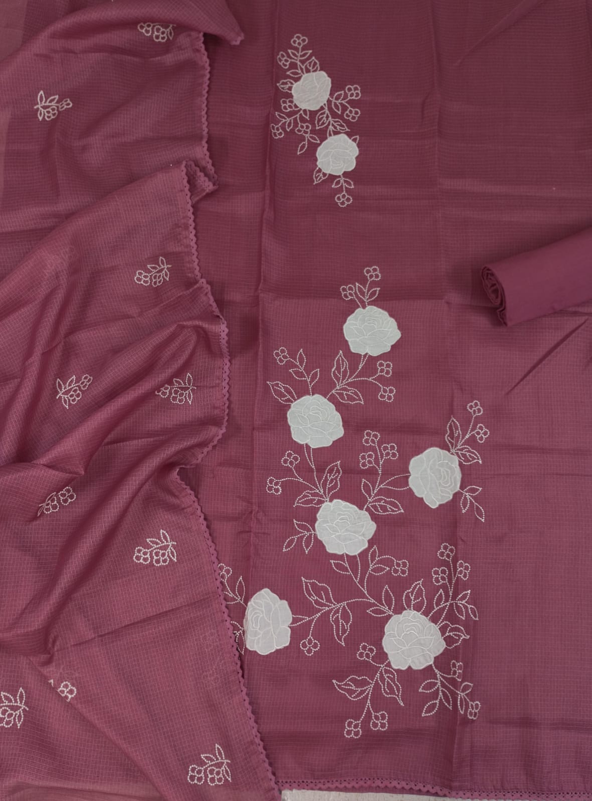 ROSHNI-Unstitched Kota Suit Set