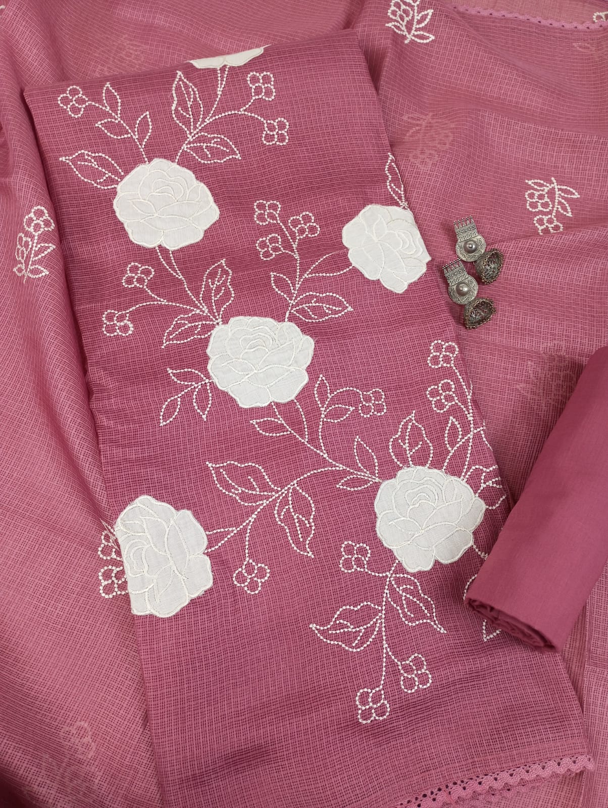 ROSHNI-Unstitched Kota Suit Set