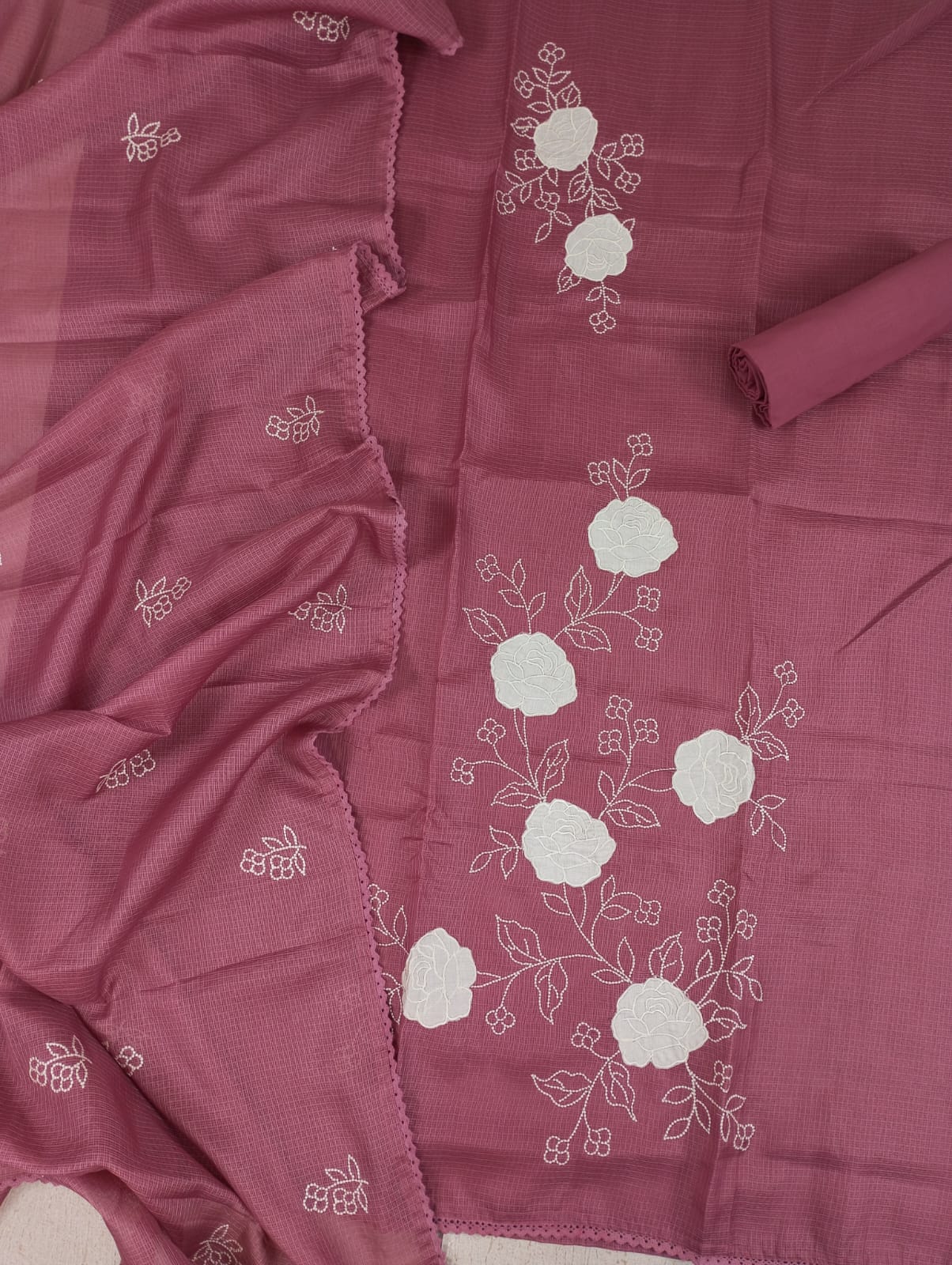 ROSHNI-Unstitched Kota Suit Set