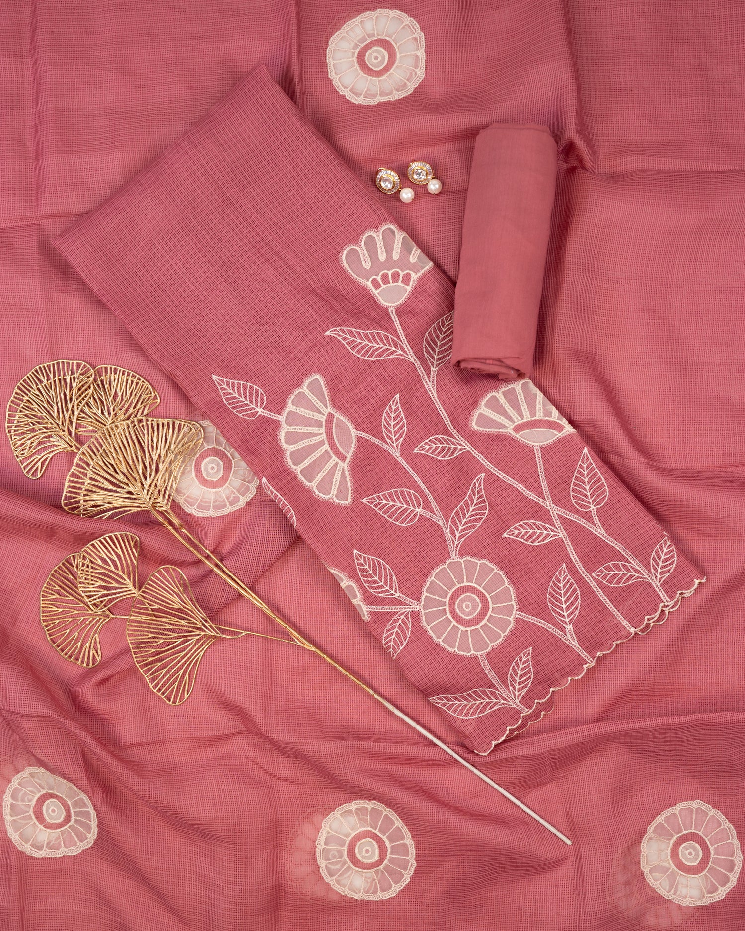 ESHAAL-Unstitched Kota Suit Set