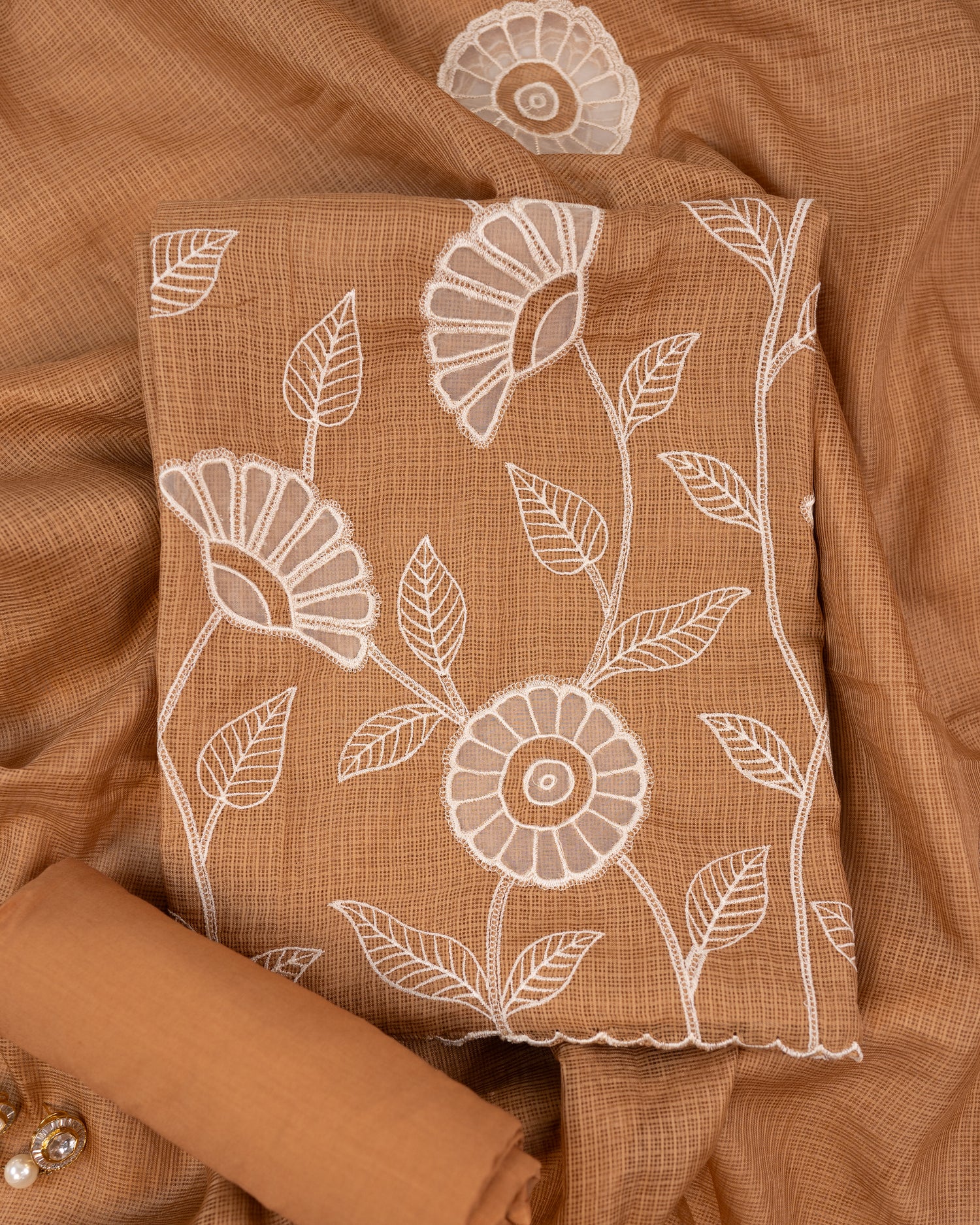 ESHAAL-Unstitched Kota Suit Set
