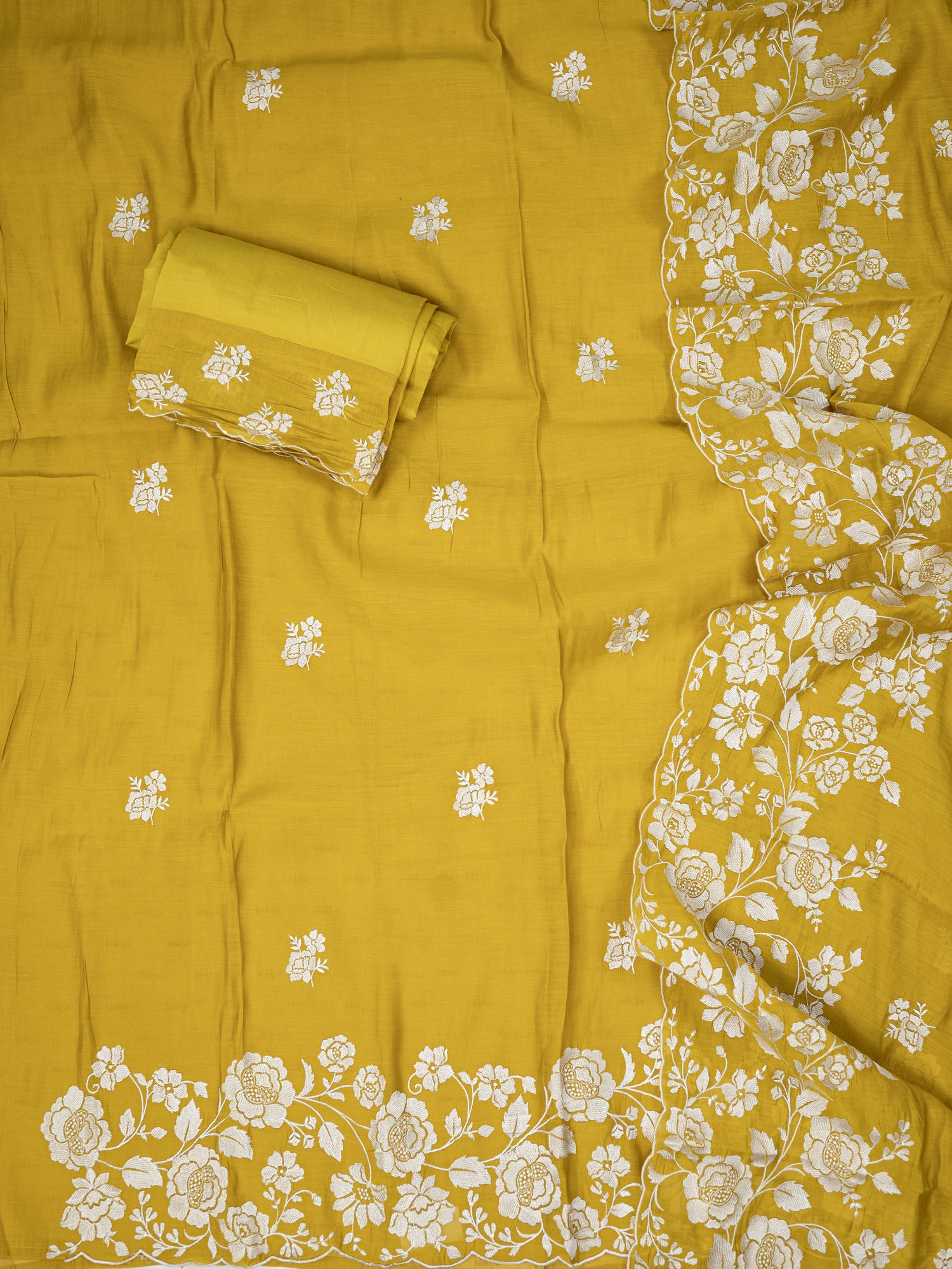 HEER-Unstitched Mul-Chanderi Suit Set