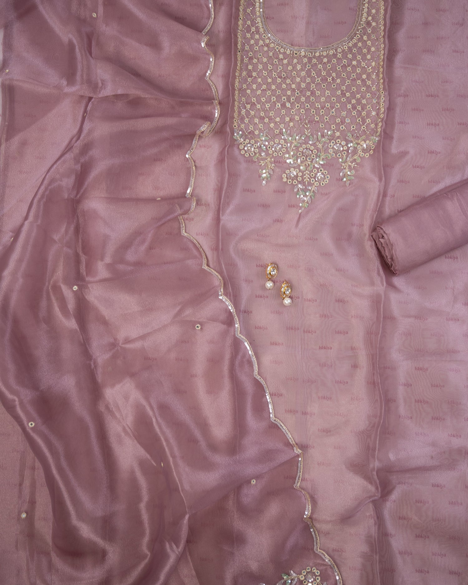 GULISTAN-Unstitched Organza Tissue Suit Set
