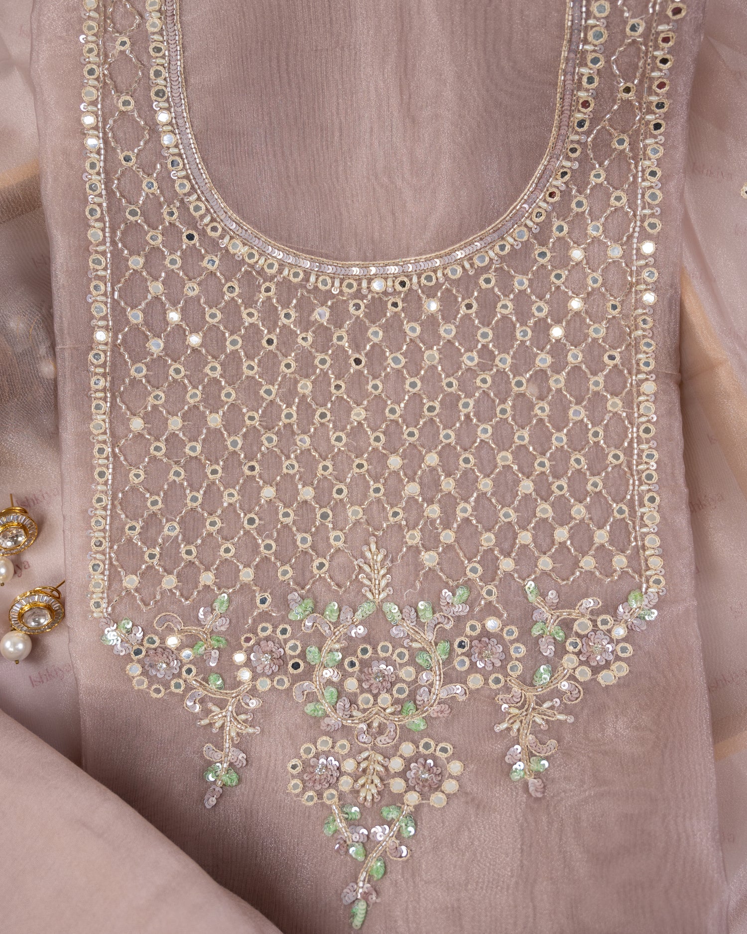 GULISTAN-Unstitched Organza Tissue Suit Set