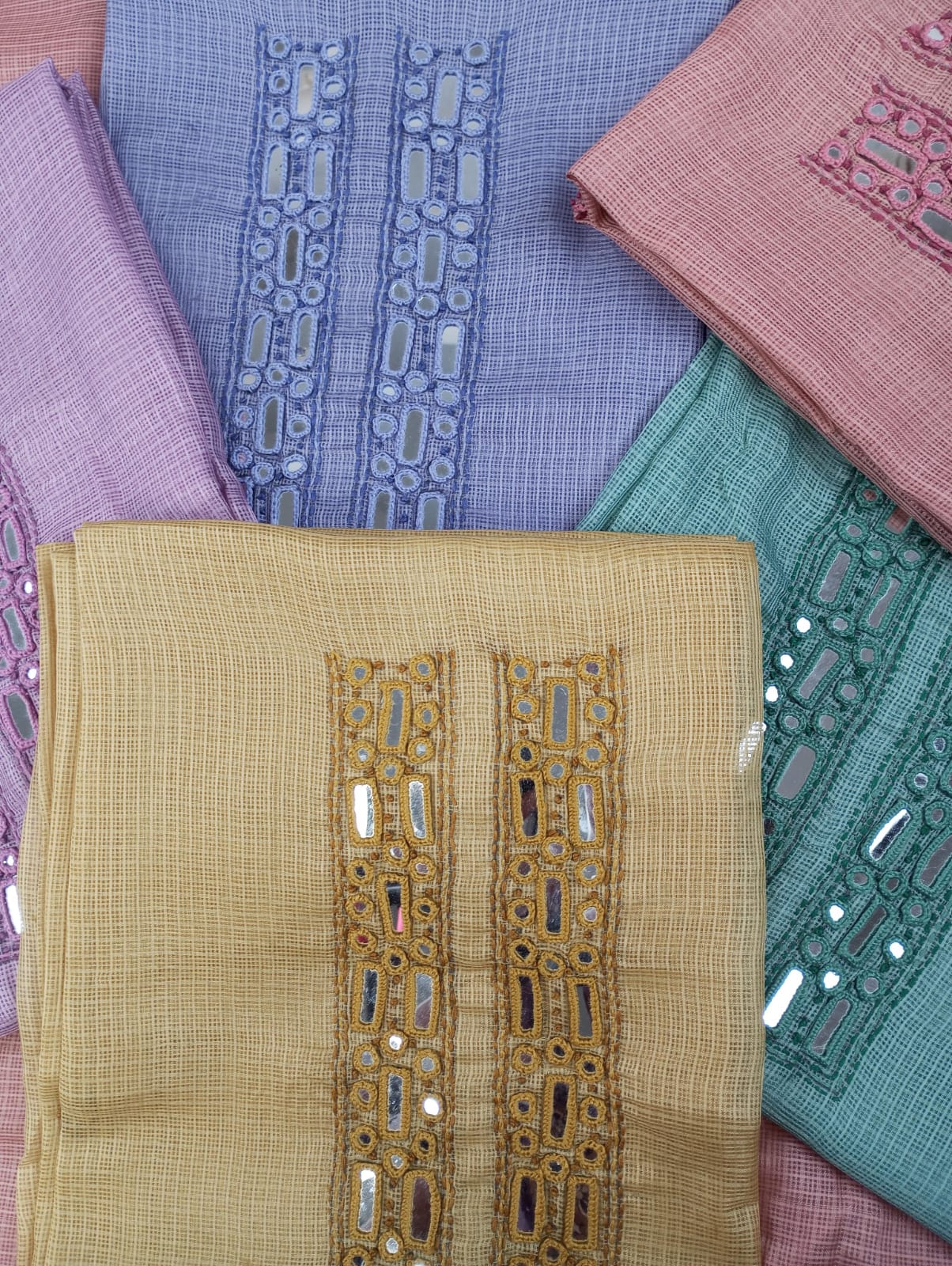 ROOHANIYAT-Unstitched Kota Suit Set