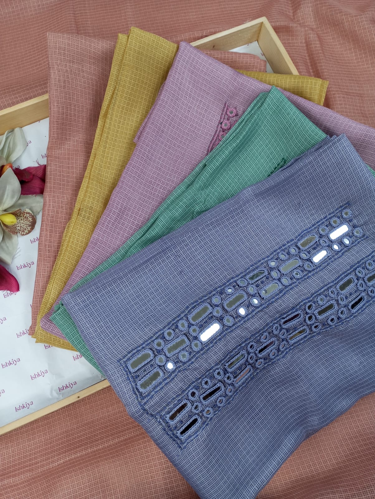 ROOHANIYAT-Unstitched Kota Suit Set