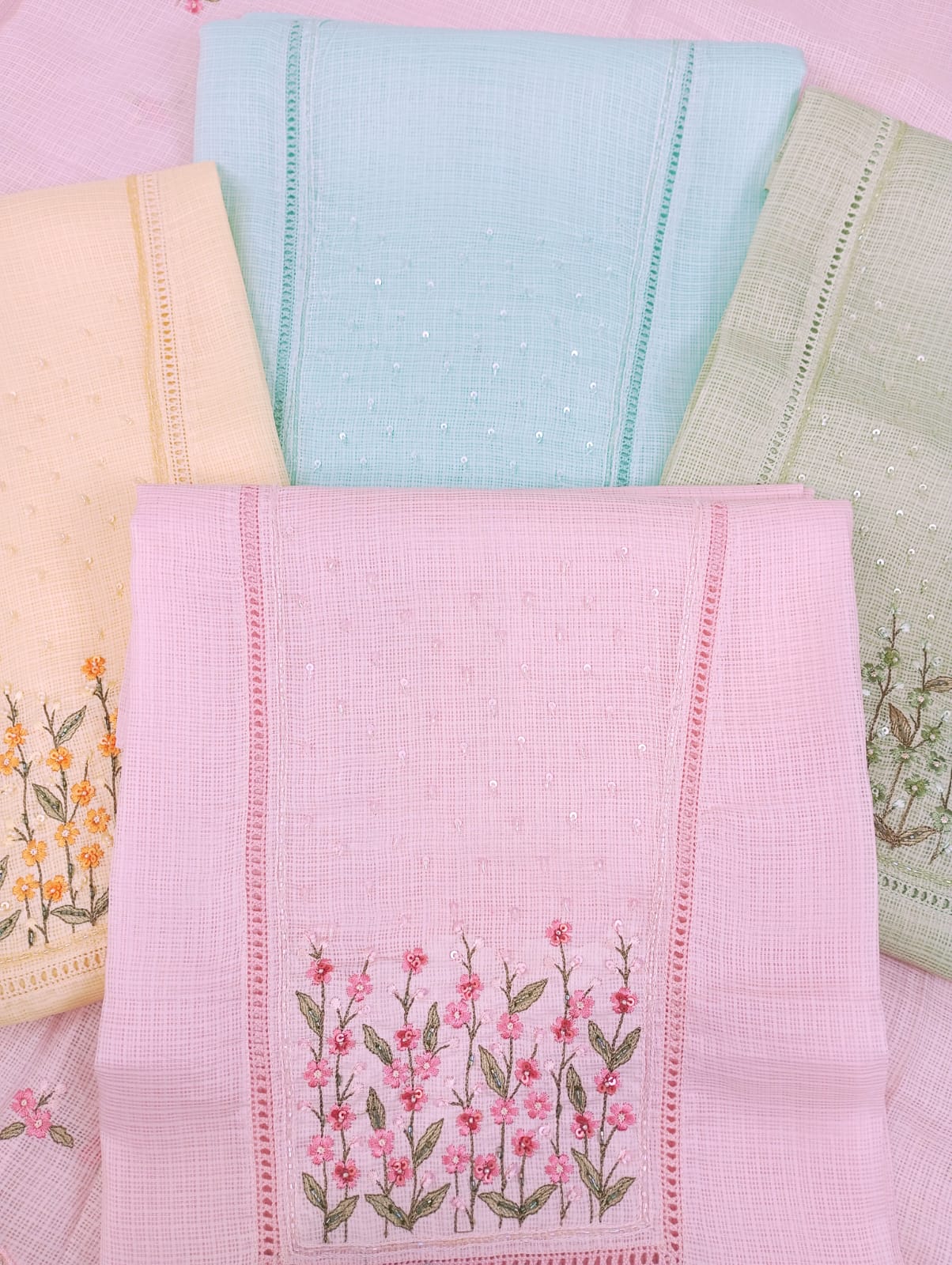 SUROOR-Unstitched Kota Suit Set