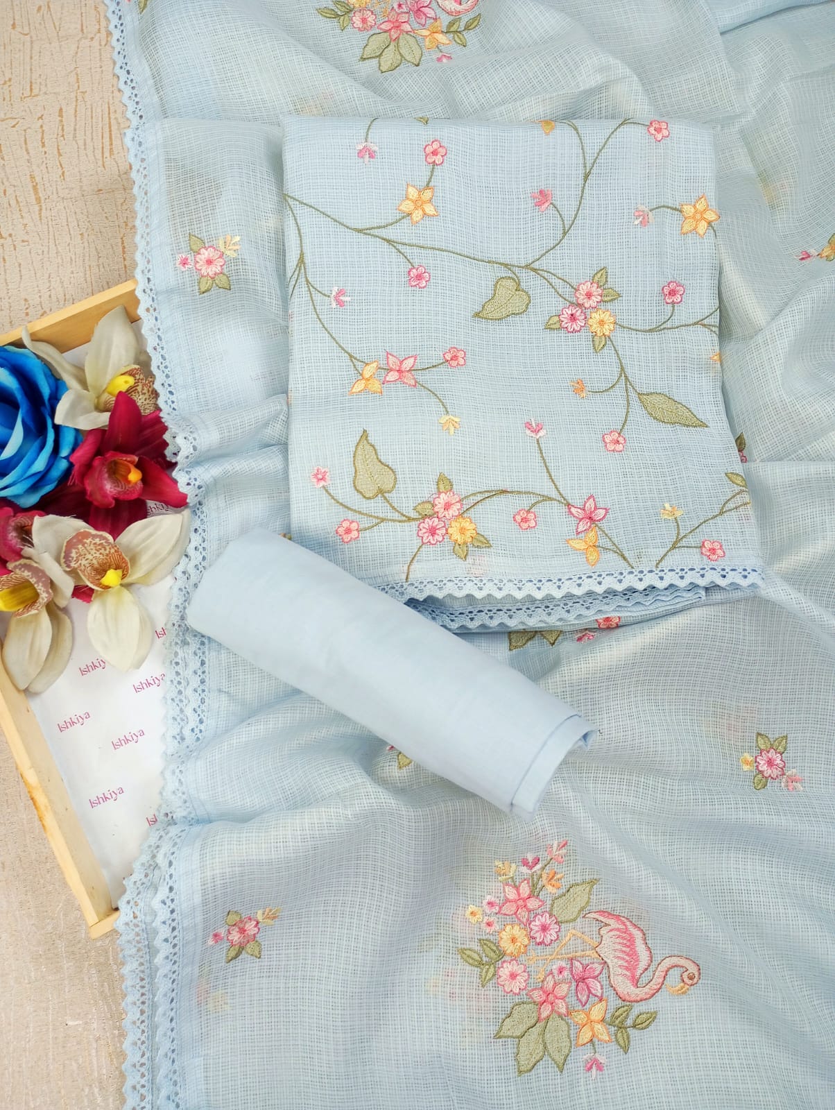 DHOOP-Unstitched Kota Suit Set
