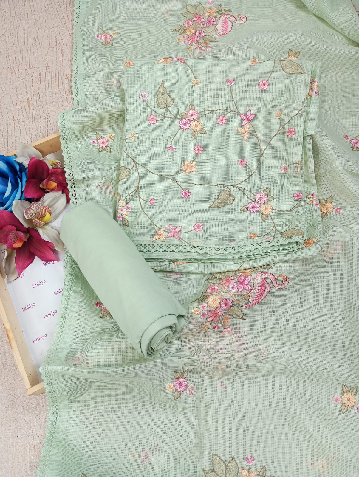 DHOOP-Unstitched Kota Suit Set