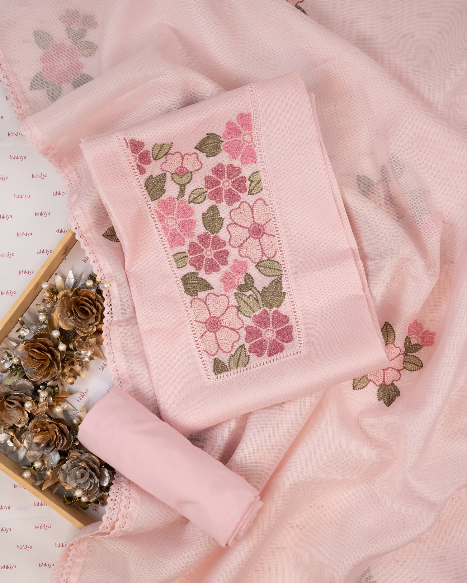 SURMA-Unstitched Kota Suit Set