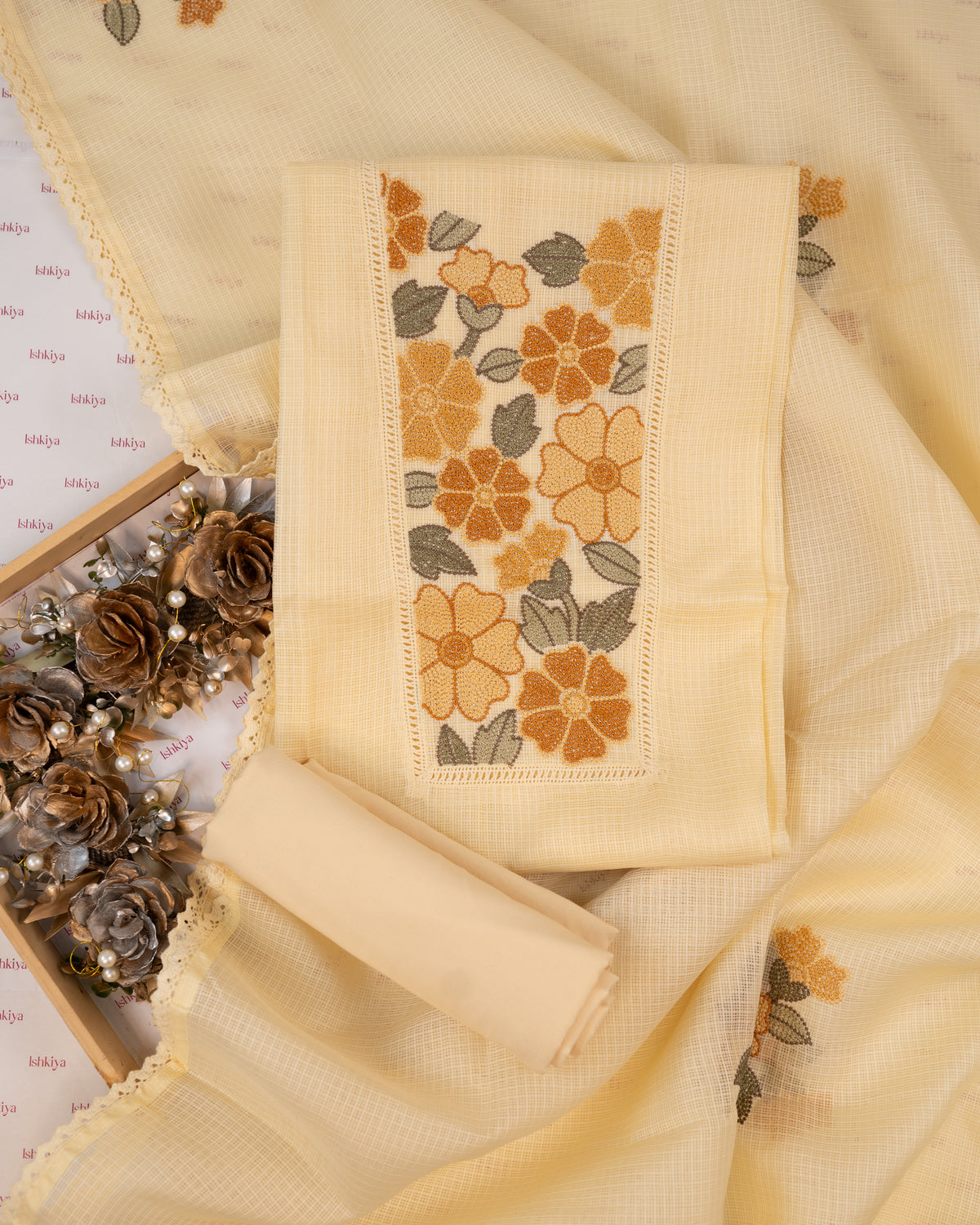SURMA-Unstitched Kota Suit Set