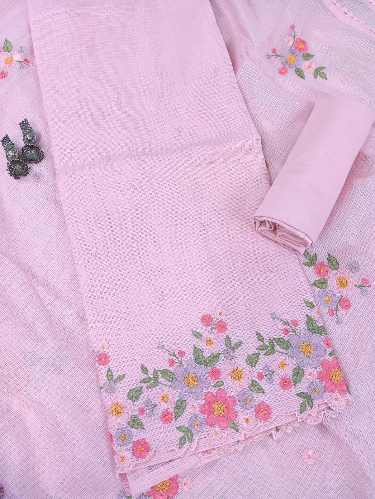 CHAMAK-Unstitched Kota Suit Set