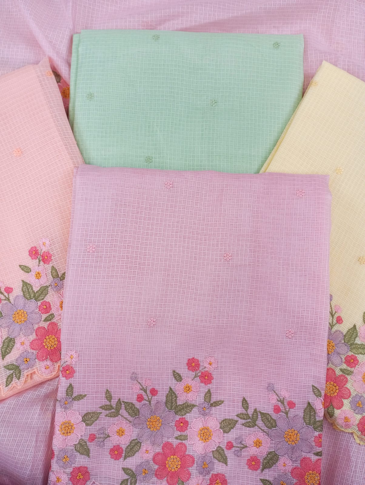 CHAMAK-Unstitched Kota Suit Set