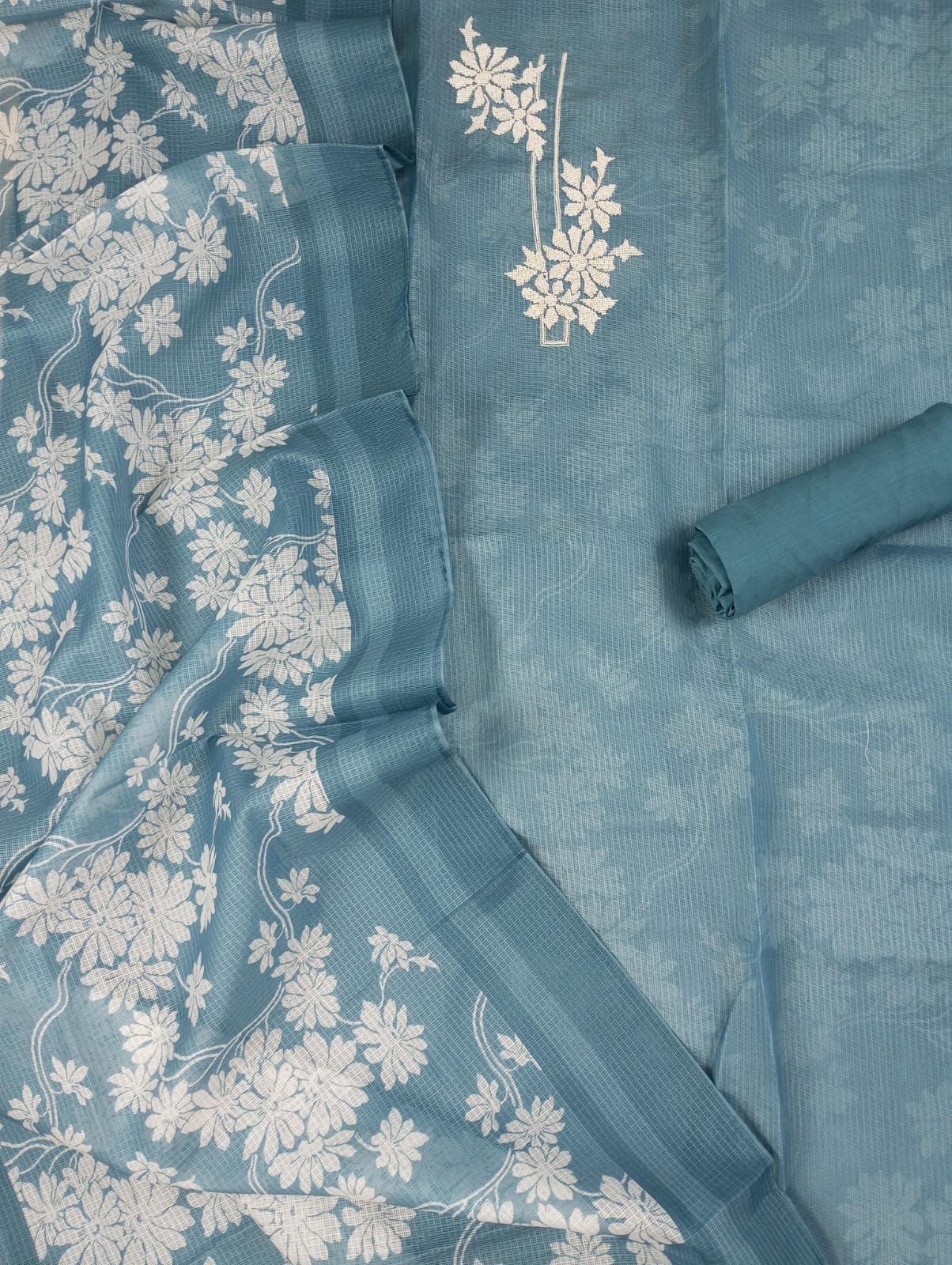 NAZAARA-Unstitched Kota Suit Set