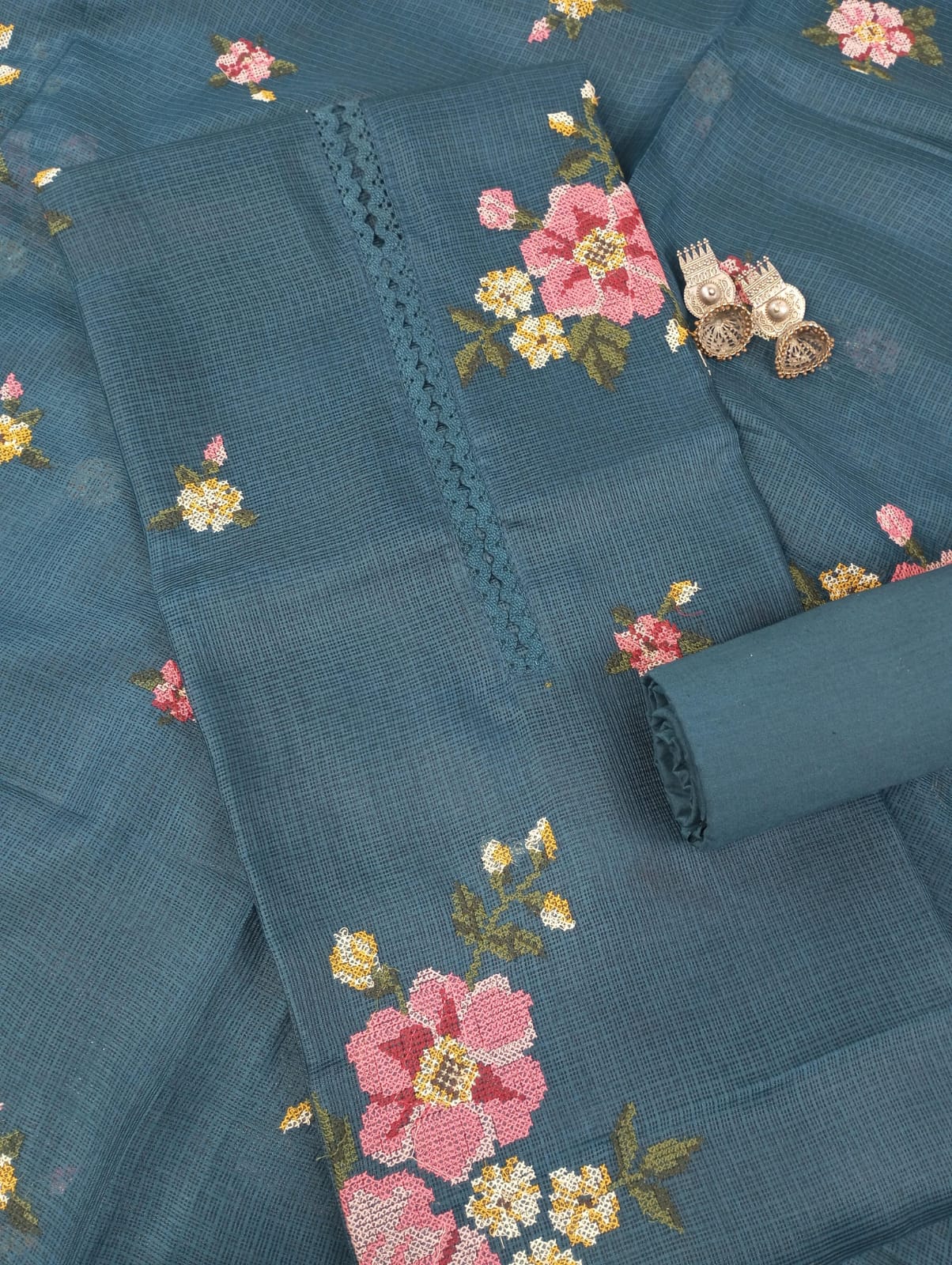 NOOR-Unstitched Kota Suit Set